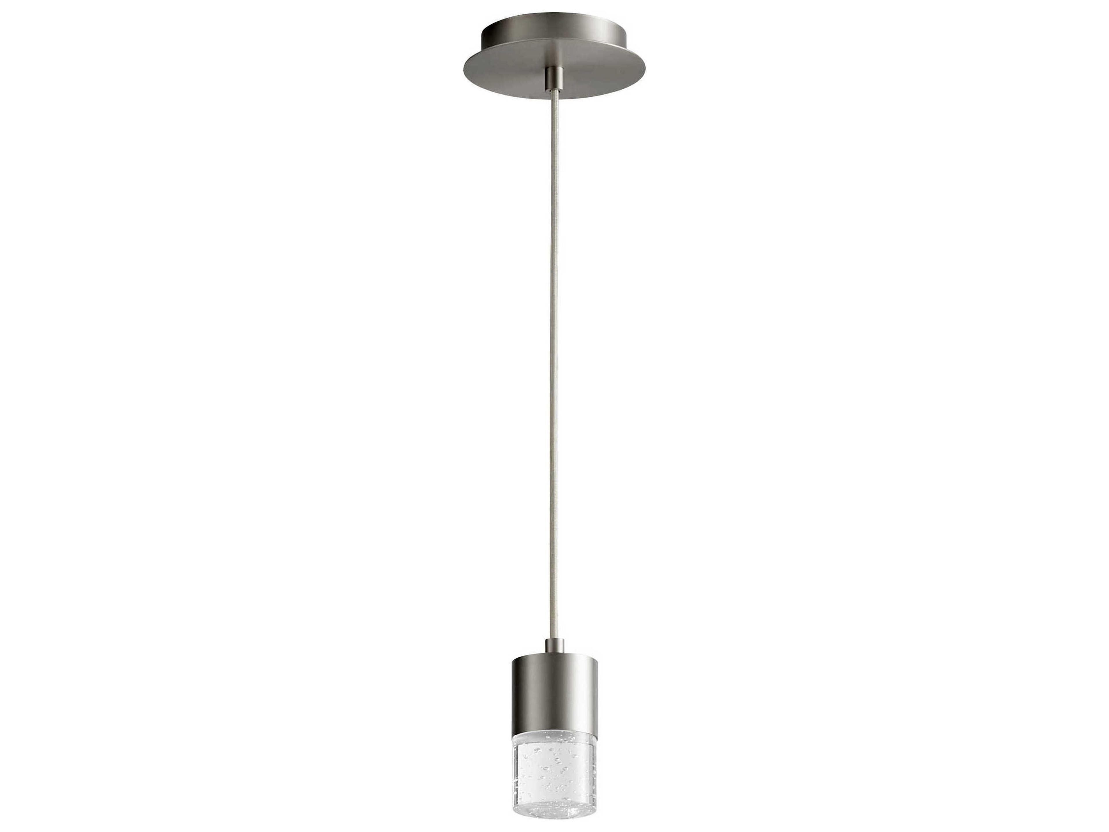 Oxygen by Quorum Spirit 1-Light Satin Nickel Cylinder Linear Mini Pendant