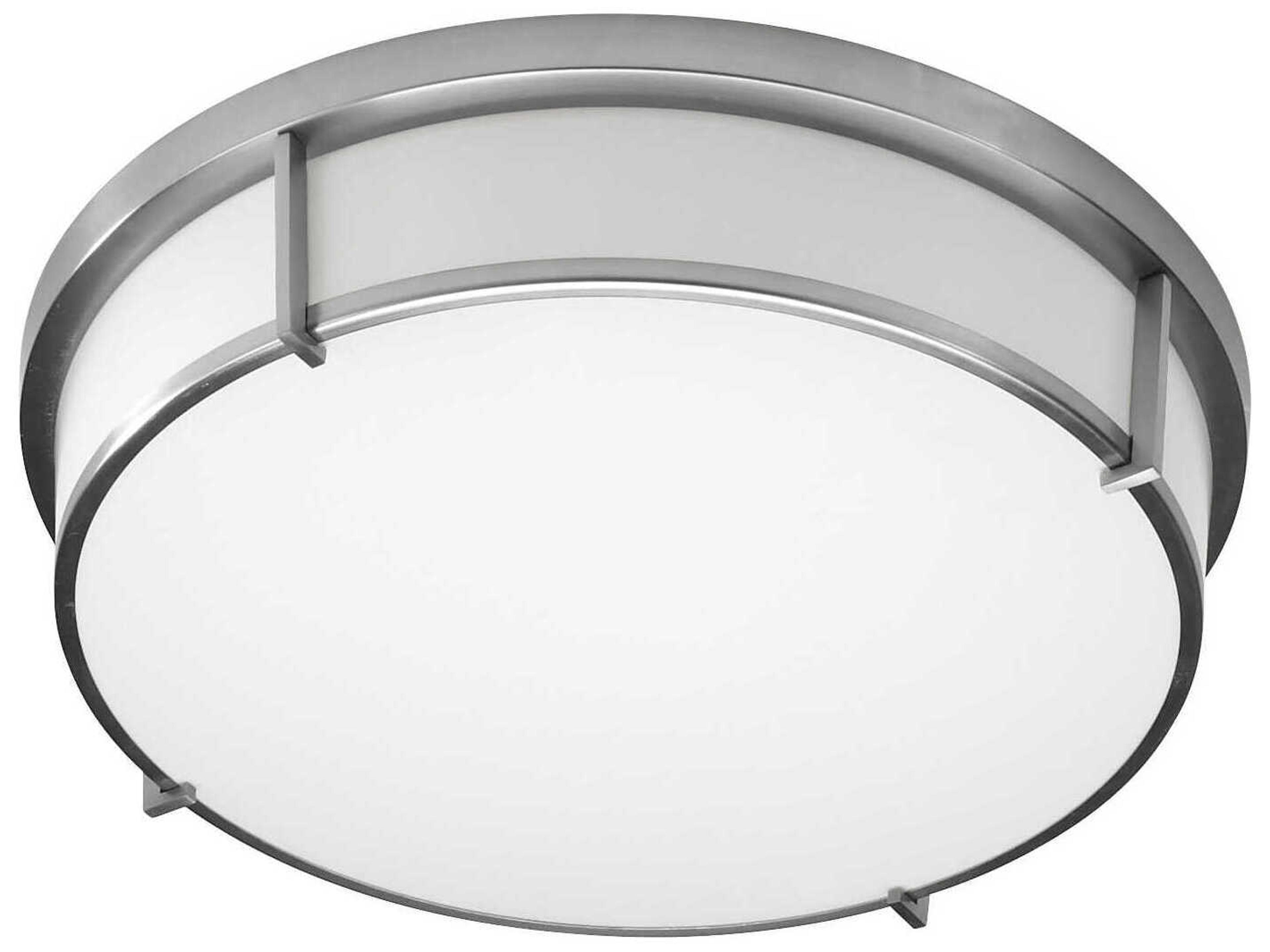 Oxygen by Quorum Io 2-Light Satin Nickel Round Flush Mount