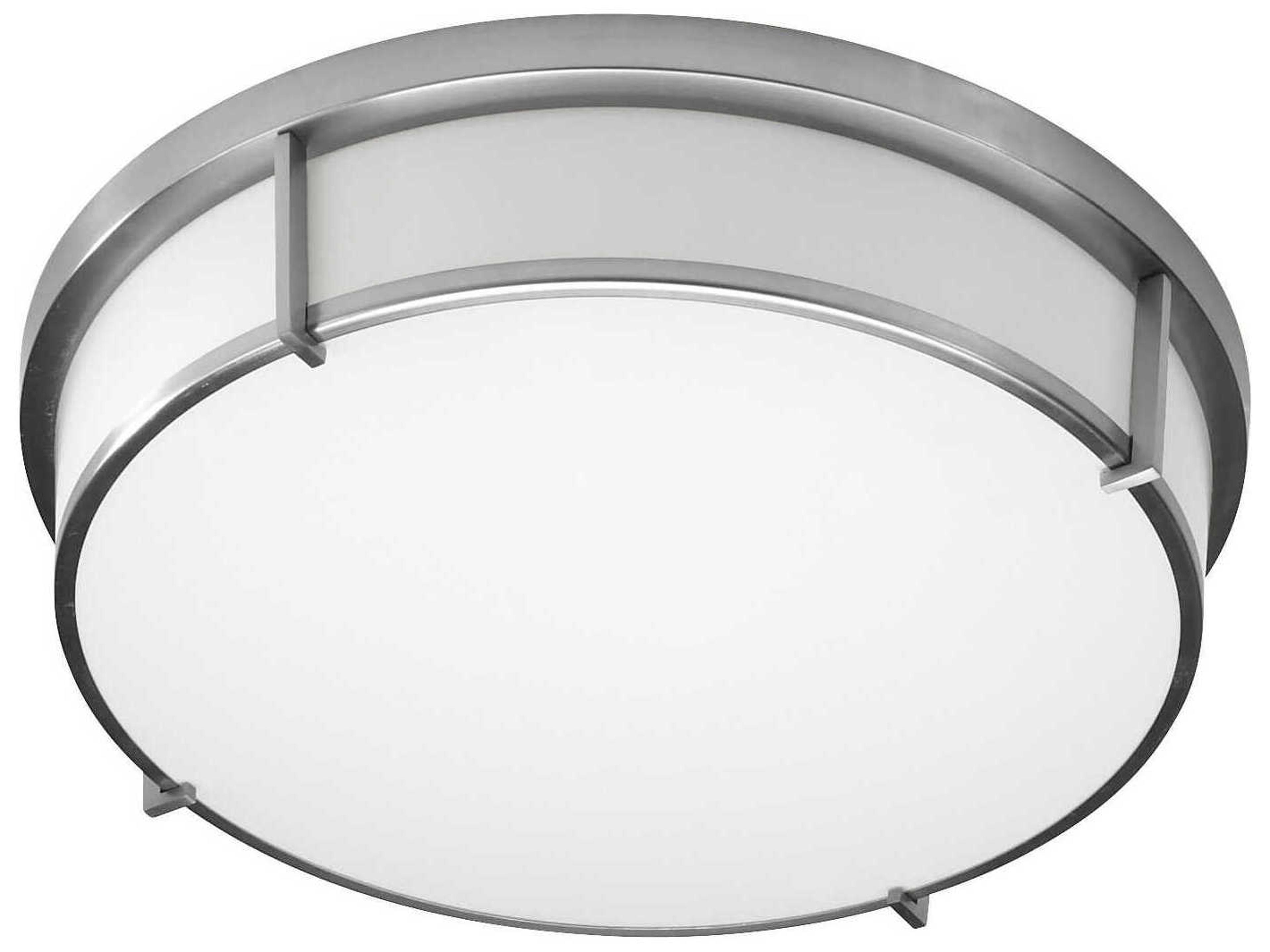 Oxygen by Quorum Io 2-Light Satin Nickel Round Flush Mount
