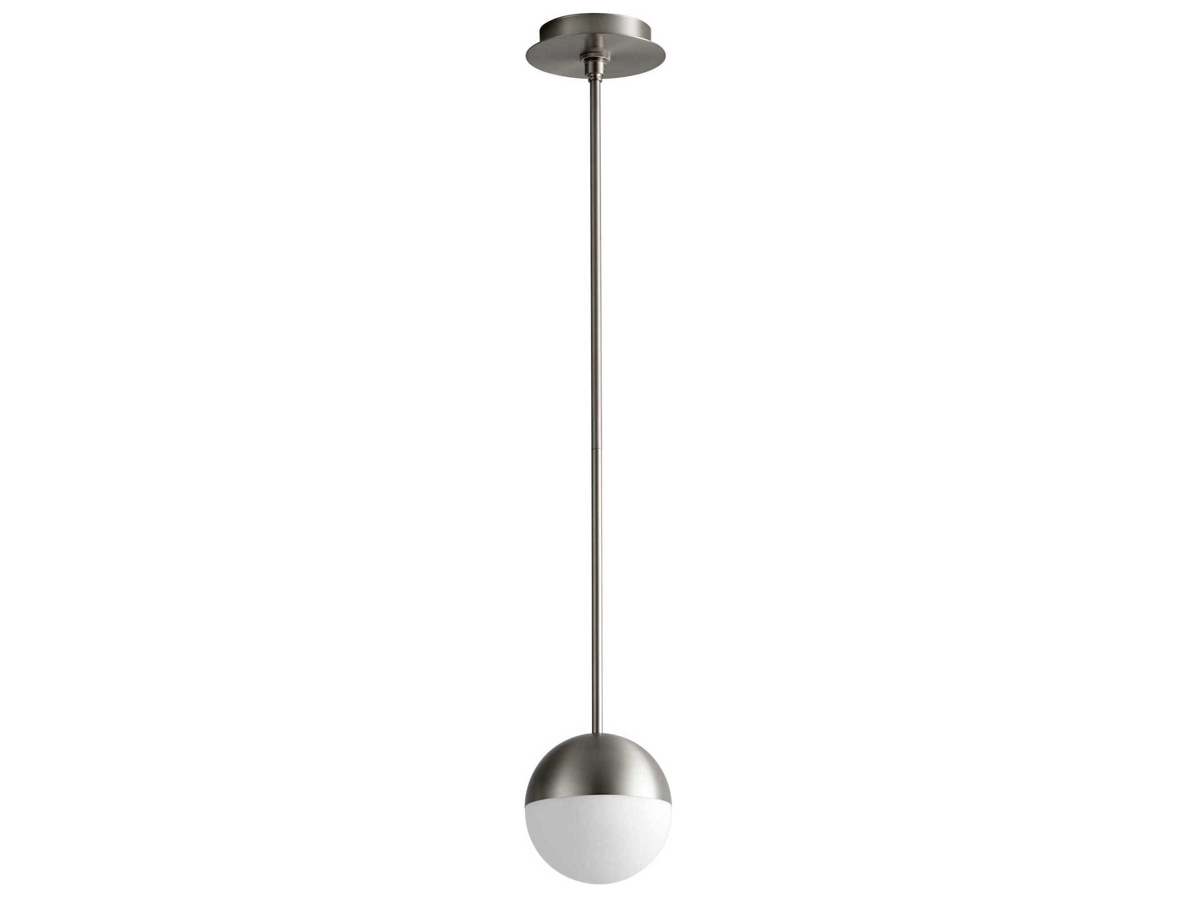 Oxygen by Quorum Mondo 1-Light Satin Nickel Globe Mini Pendant