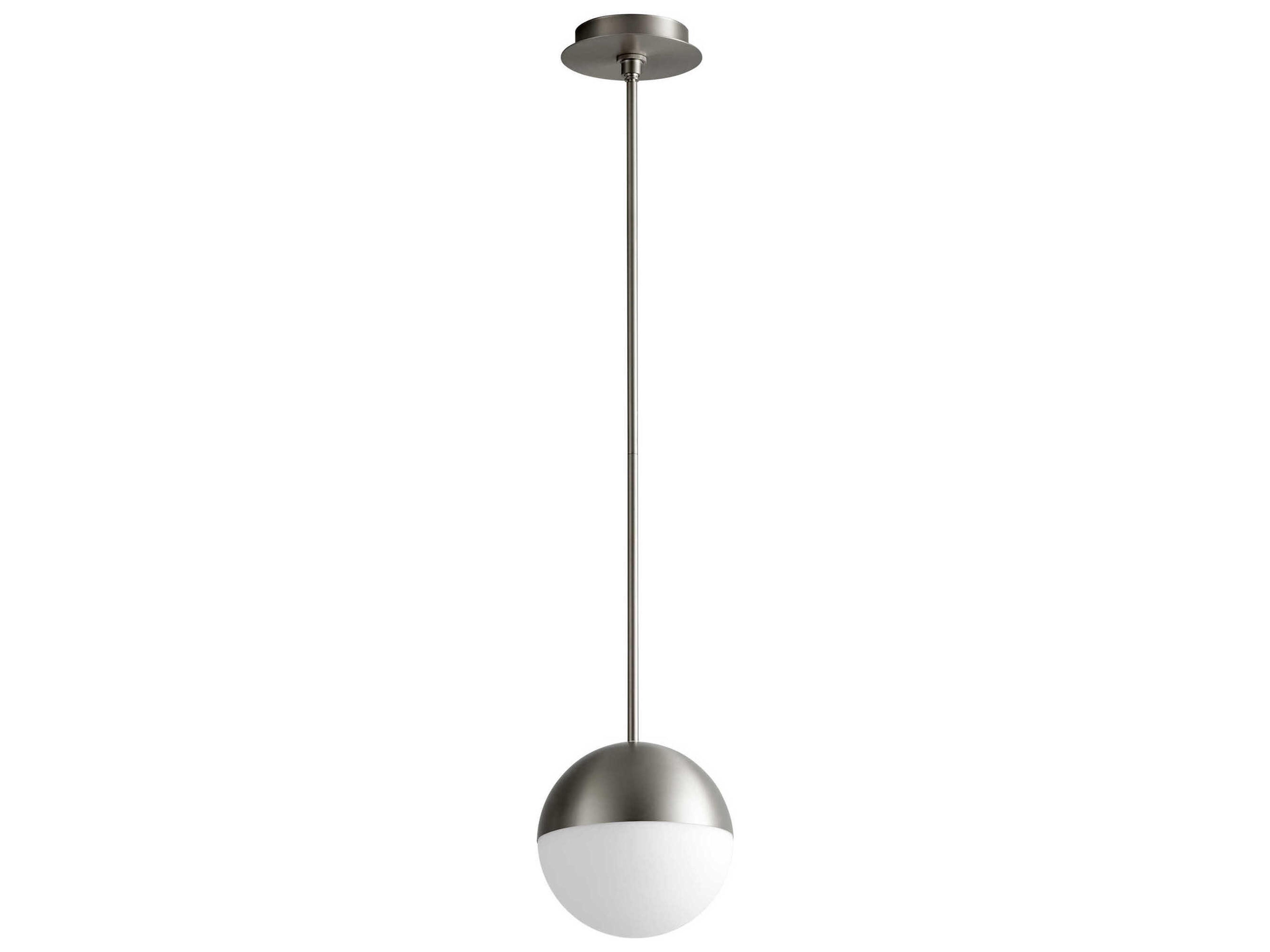 Oxygen by Quorum Mondo 1-Light Satin Nickel Globe Mini Pendant