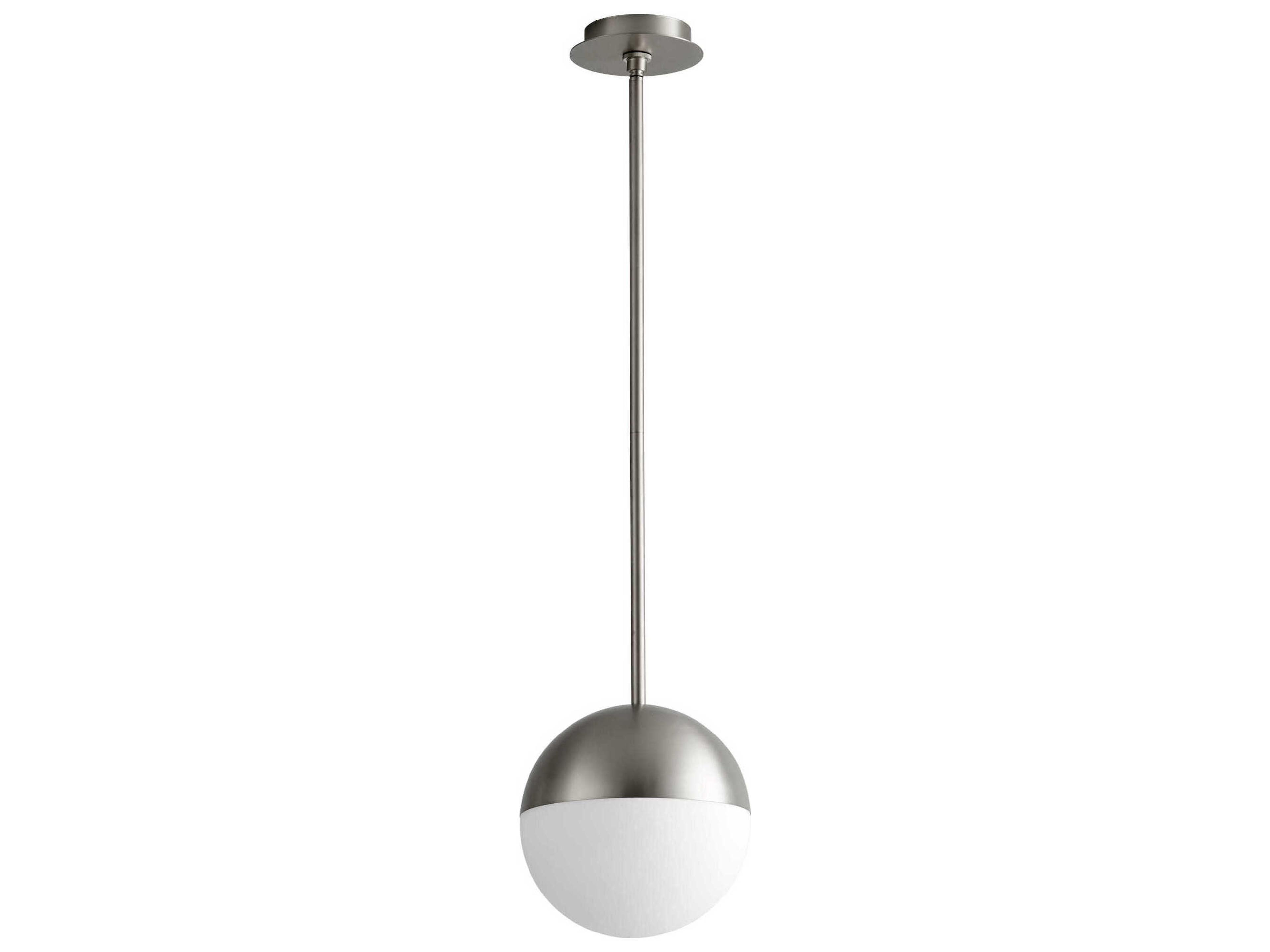 Oxygen by Quorum Mondo 1-Light Satin Nickel Globe Mini Pendant