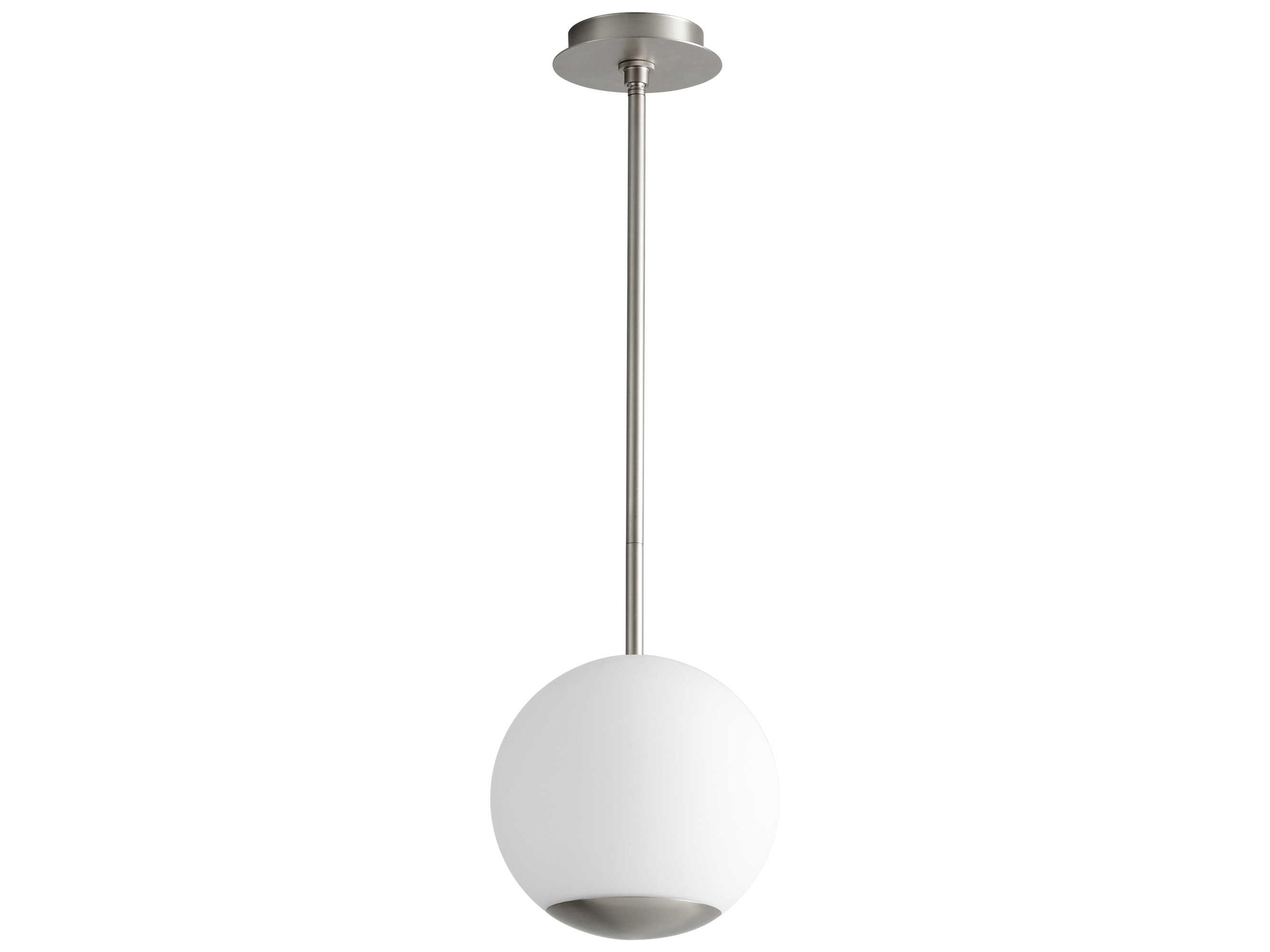 Oxygen by Quorum Terra 1-Light Satin Nickel Globe Mini Pendant