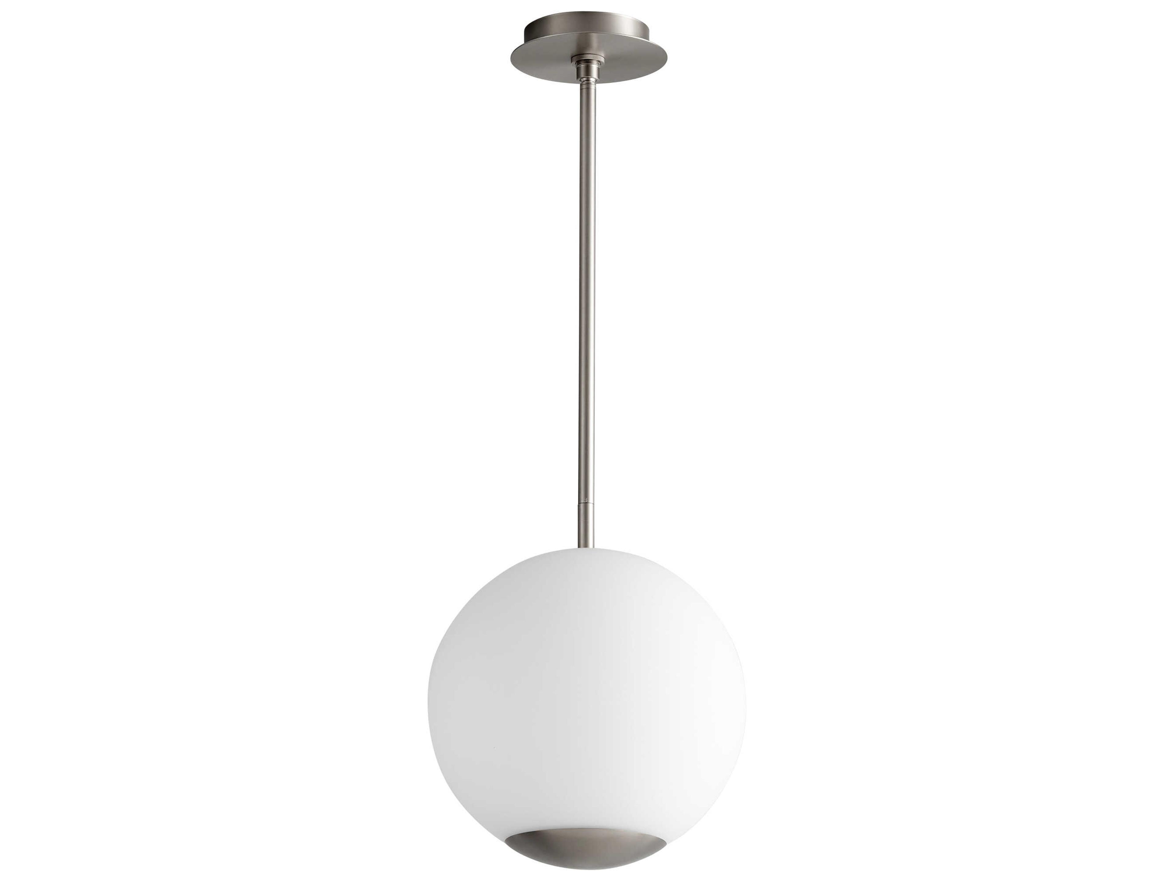 Oxygen by Quorum Terra 1-Light Satin Nickel Globe Mini Pendant