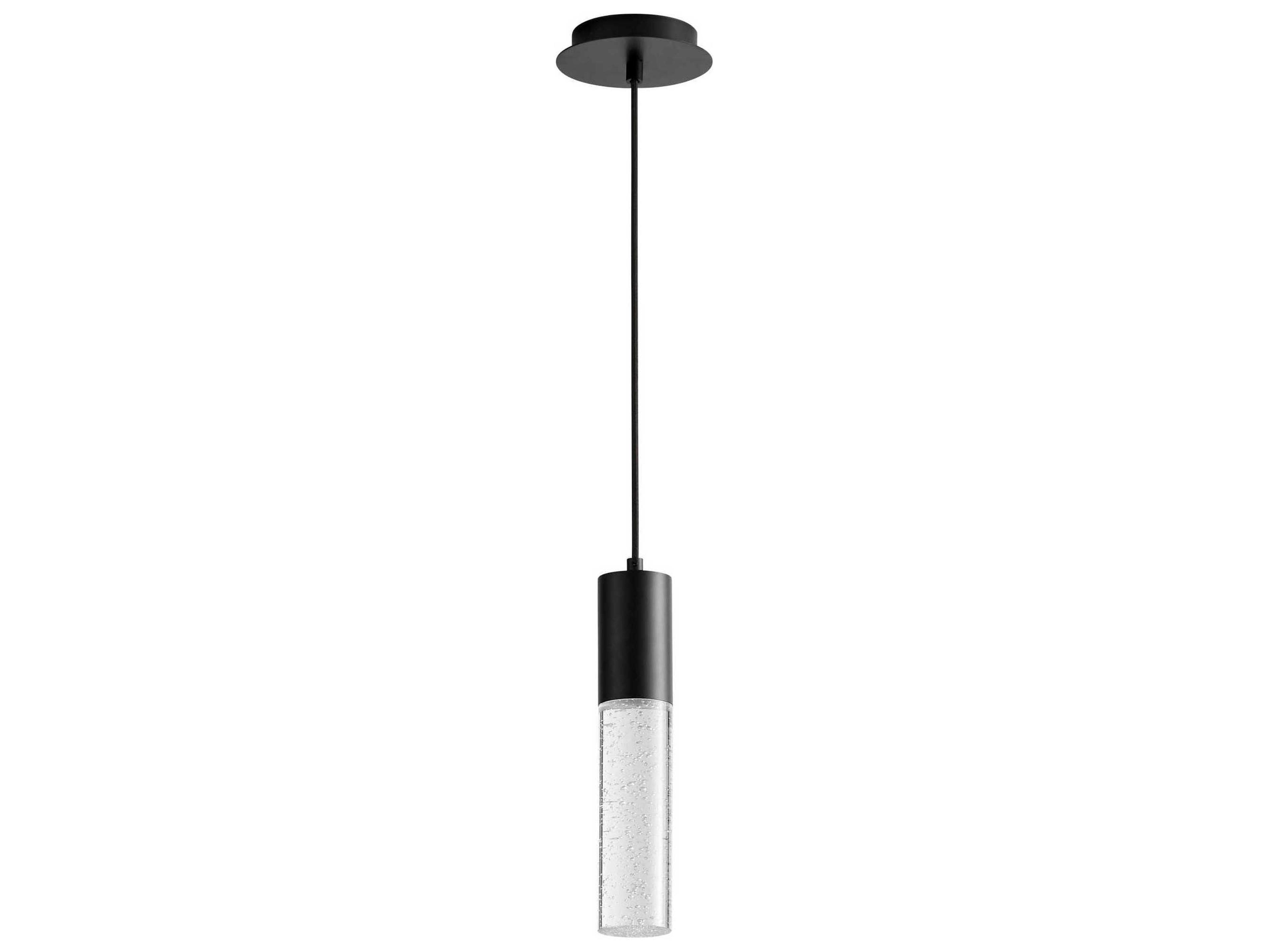 Oxygen by Quorum Spirit 1-Light Black Cylinder Linear Mini Pendant