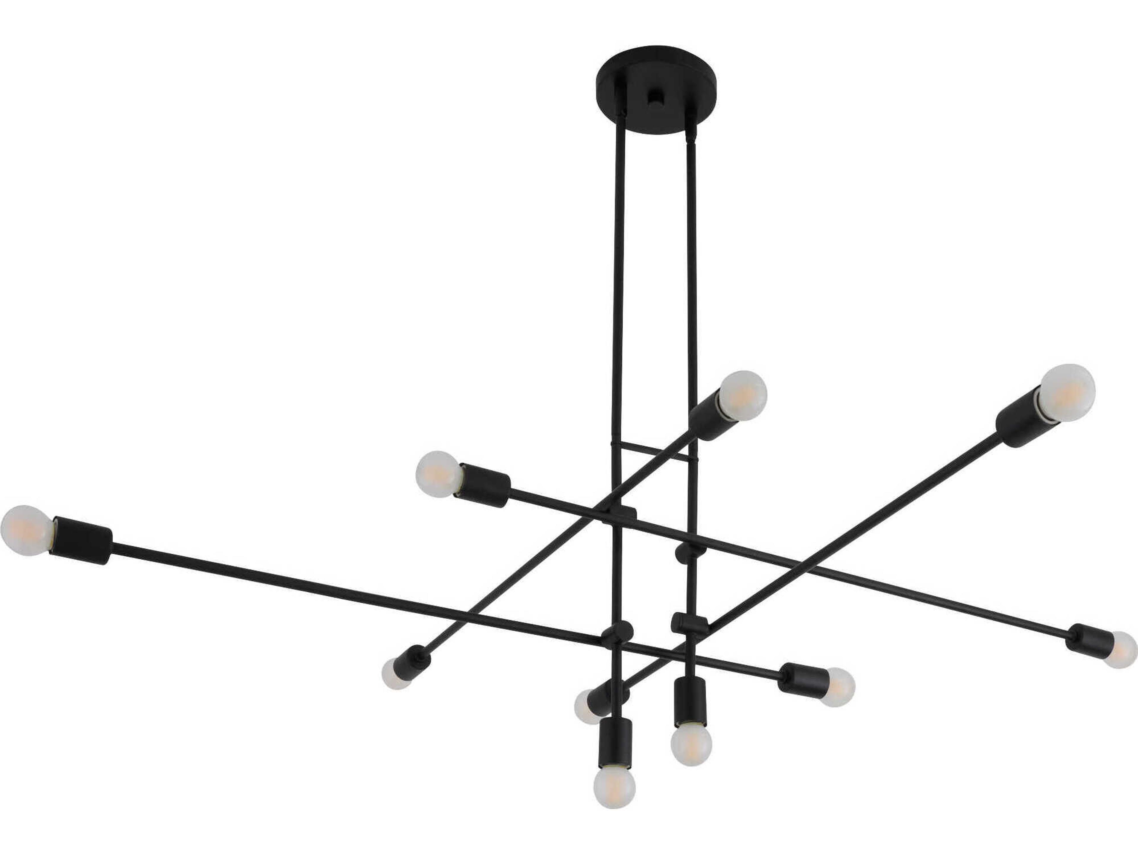 Oxygen by Quorum Mika 10-Light Black Linear Chandelier