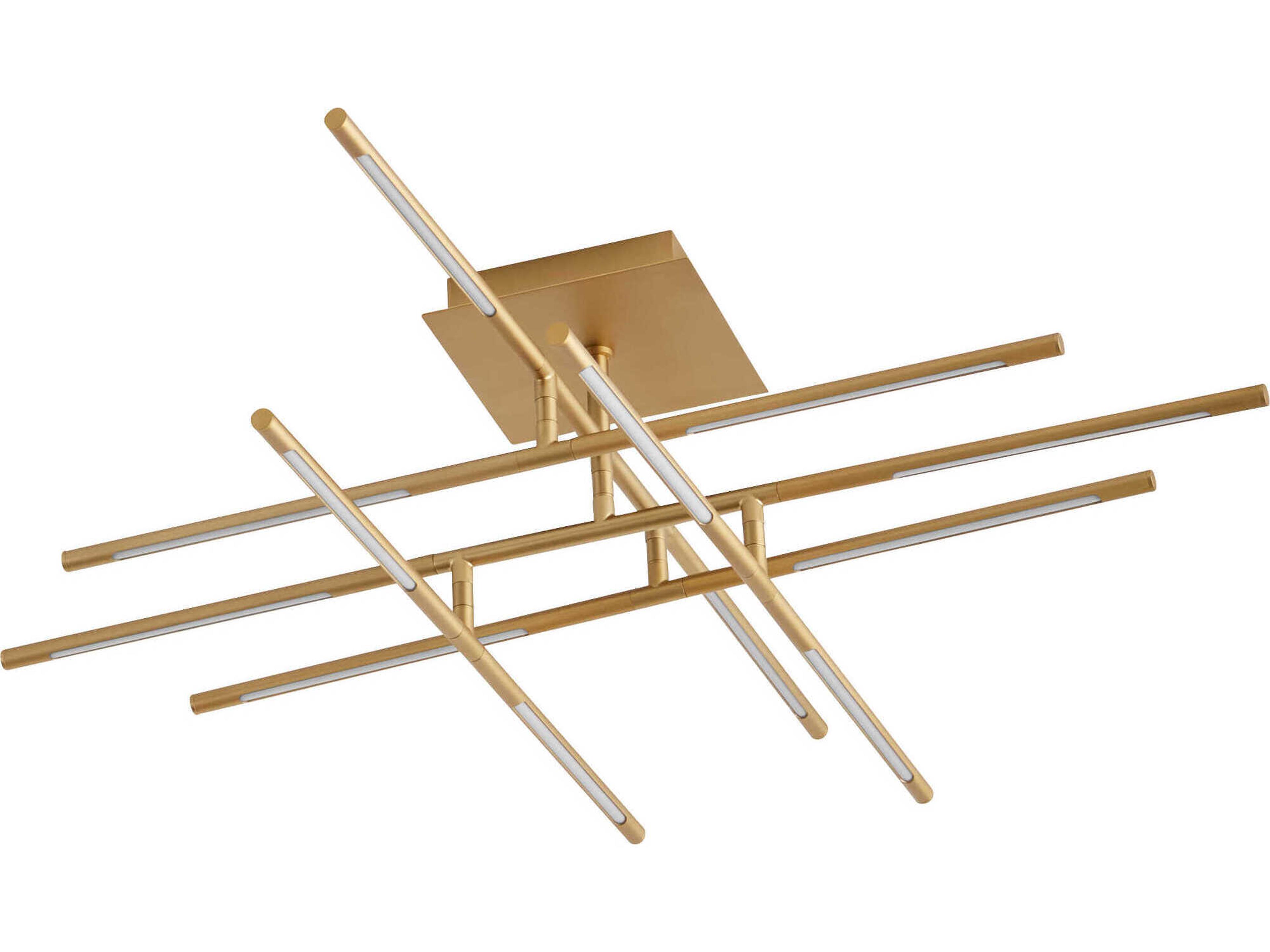 Oxygen by Quorum Palillos 12-Light Aged Brass Linear Flush Mount