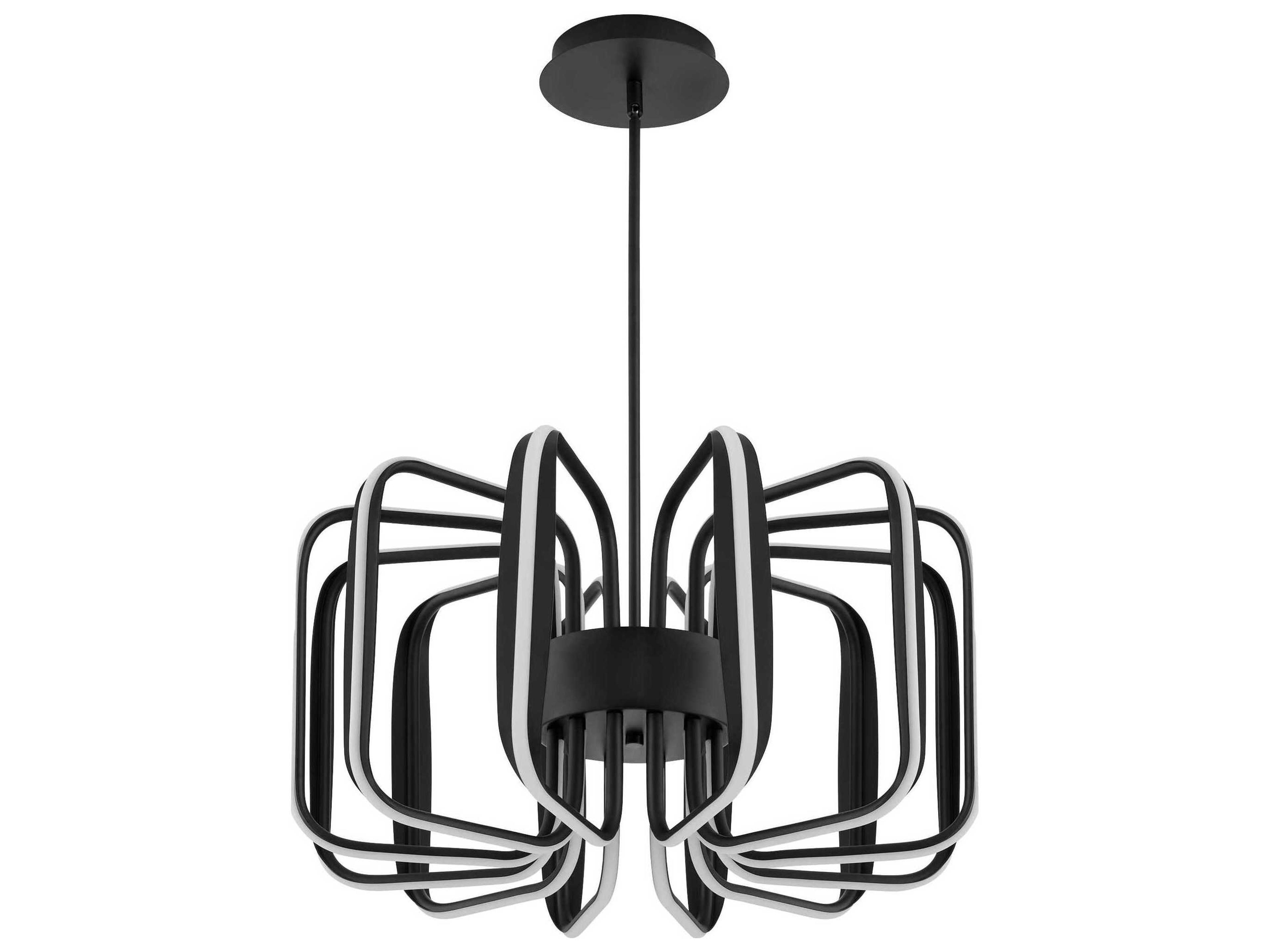 Oxygen by Quorum Roto 12-Light Black Pendant