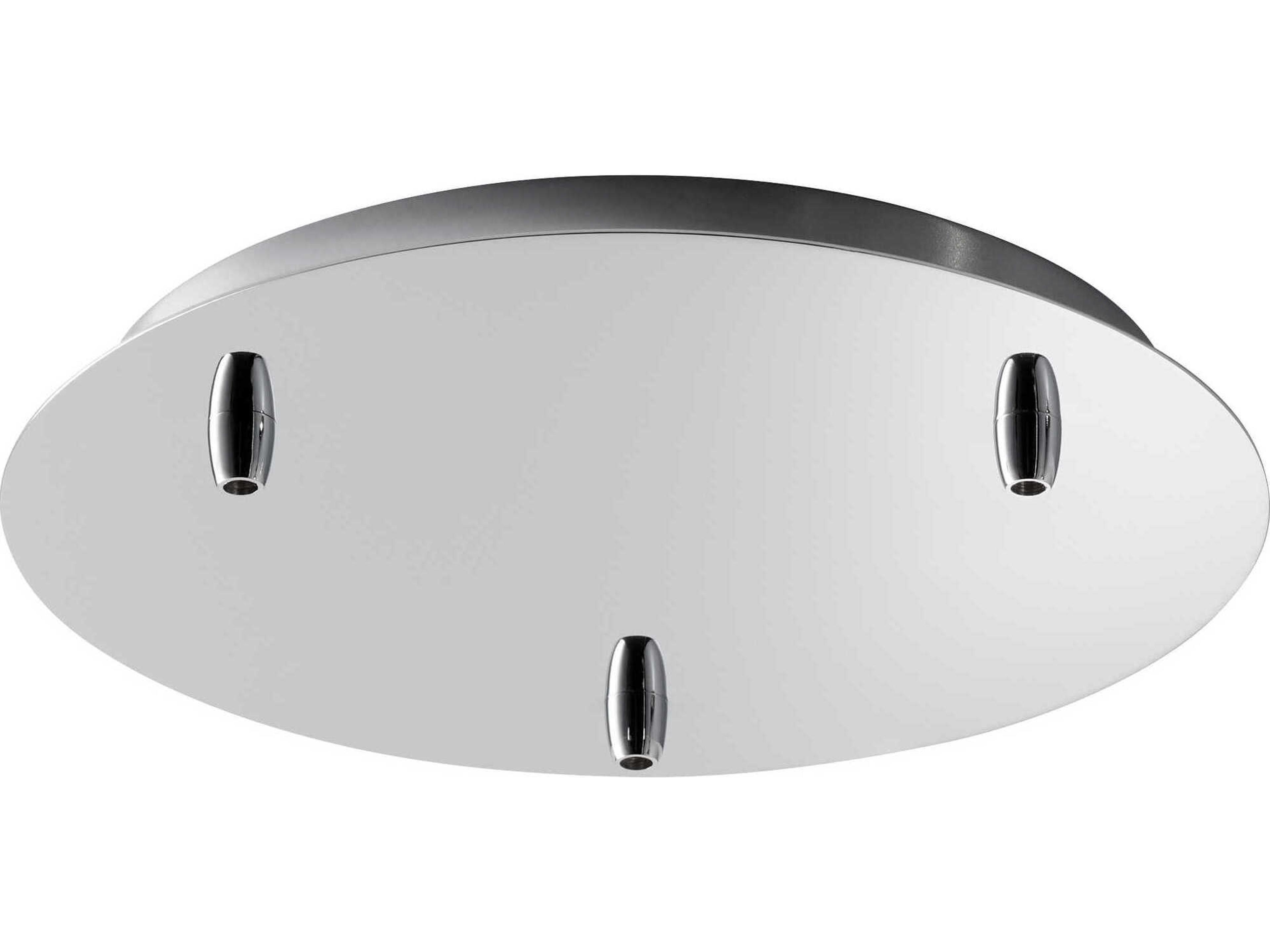Oxygen by Quorum Polished Chrome 3-Light Pendant Canopy