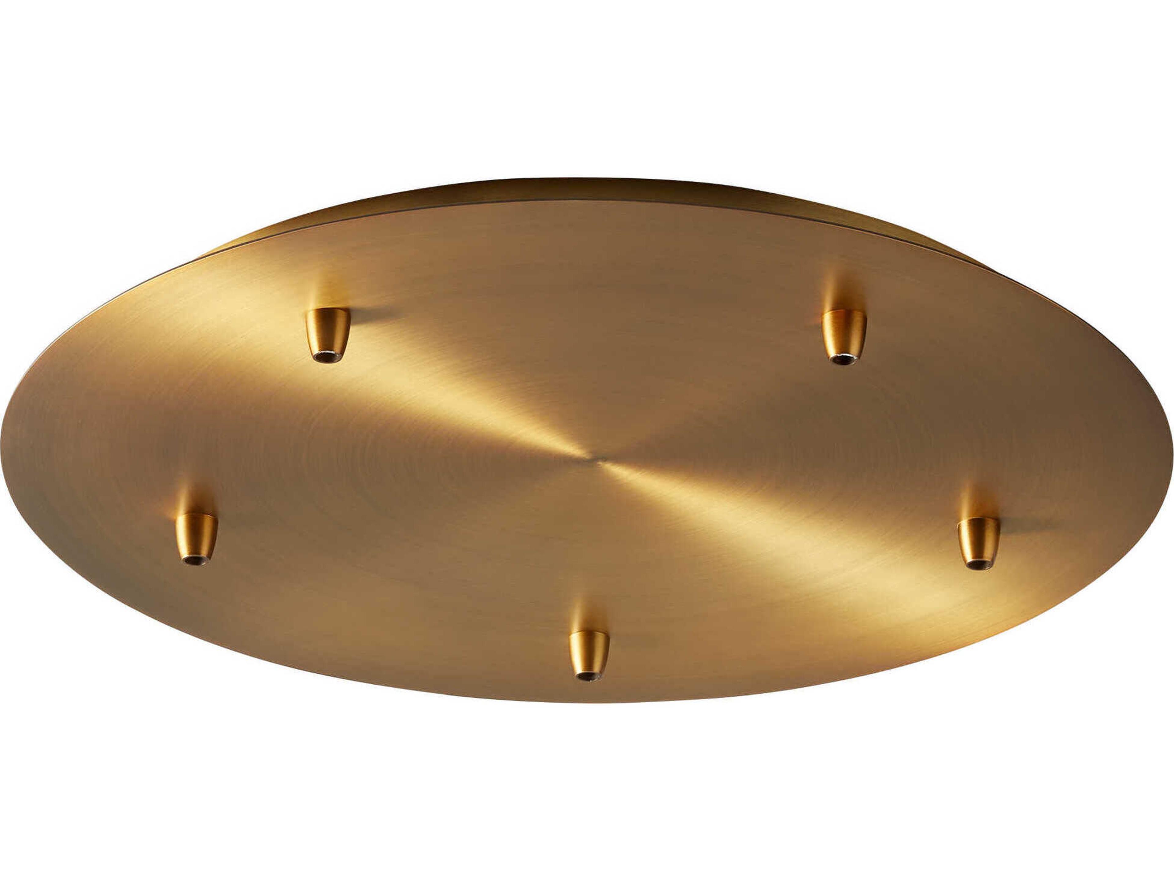 Oxygen by Quorum Aged Brass 5-Light Pendant Canopy