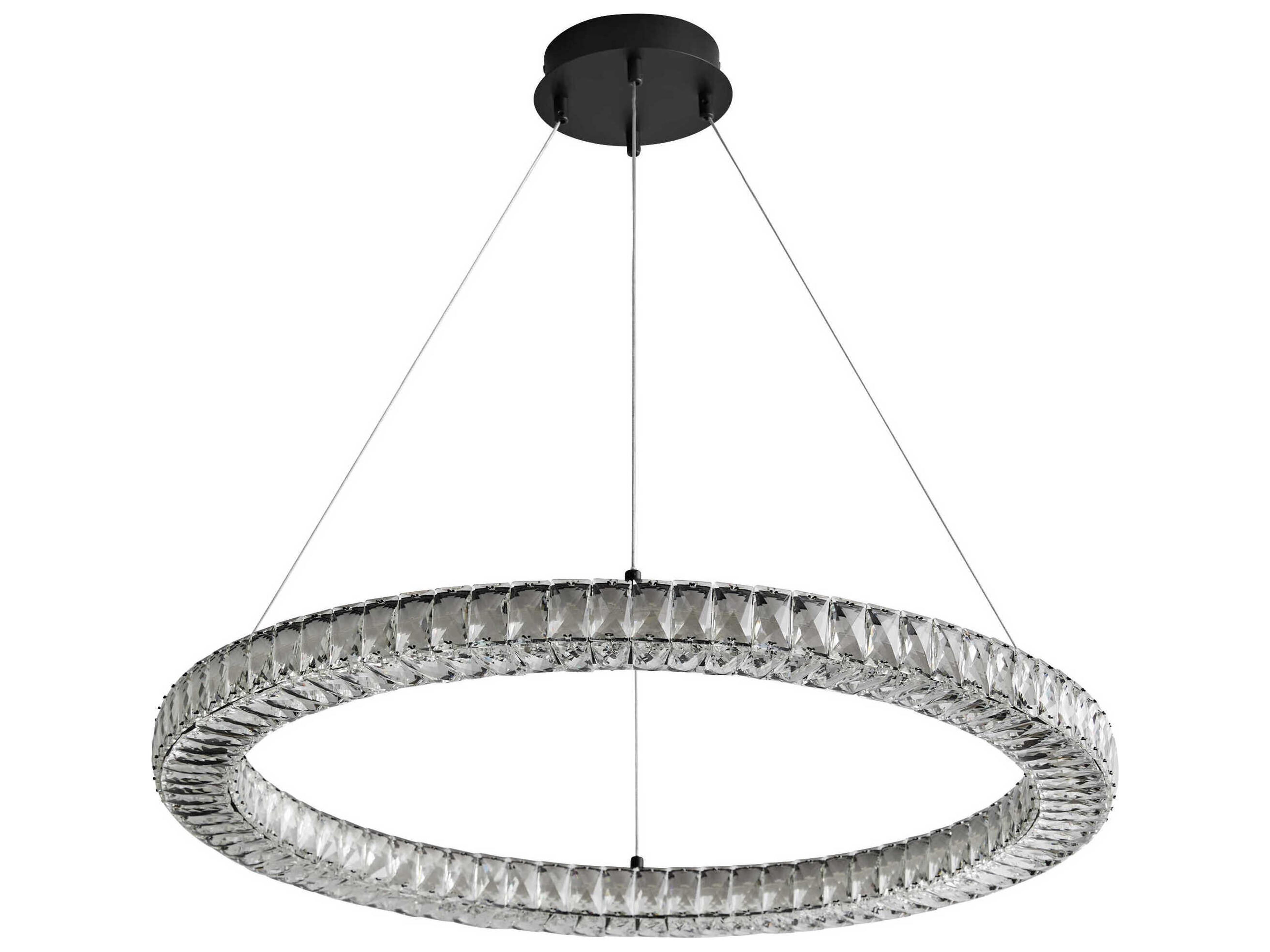 Oxygen by Quorum Elan 1-Light Black Round Pendant