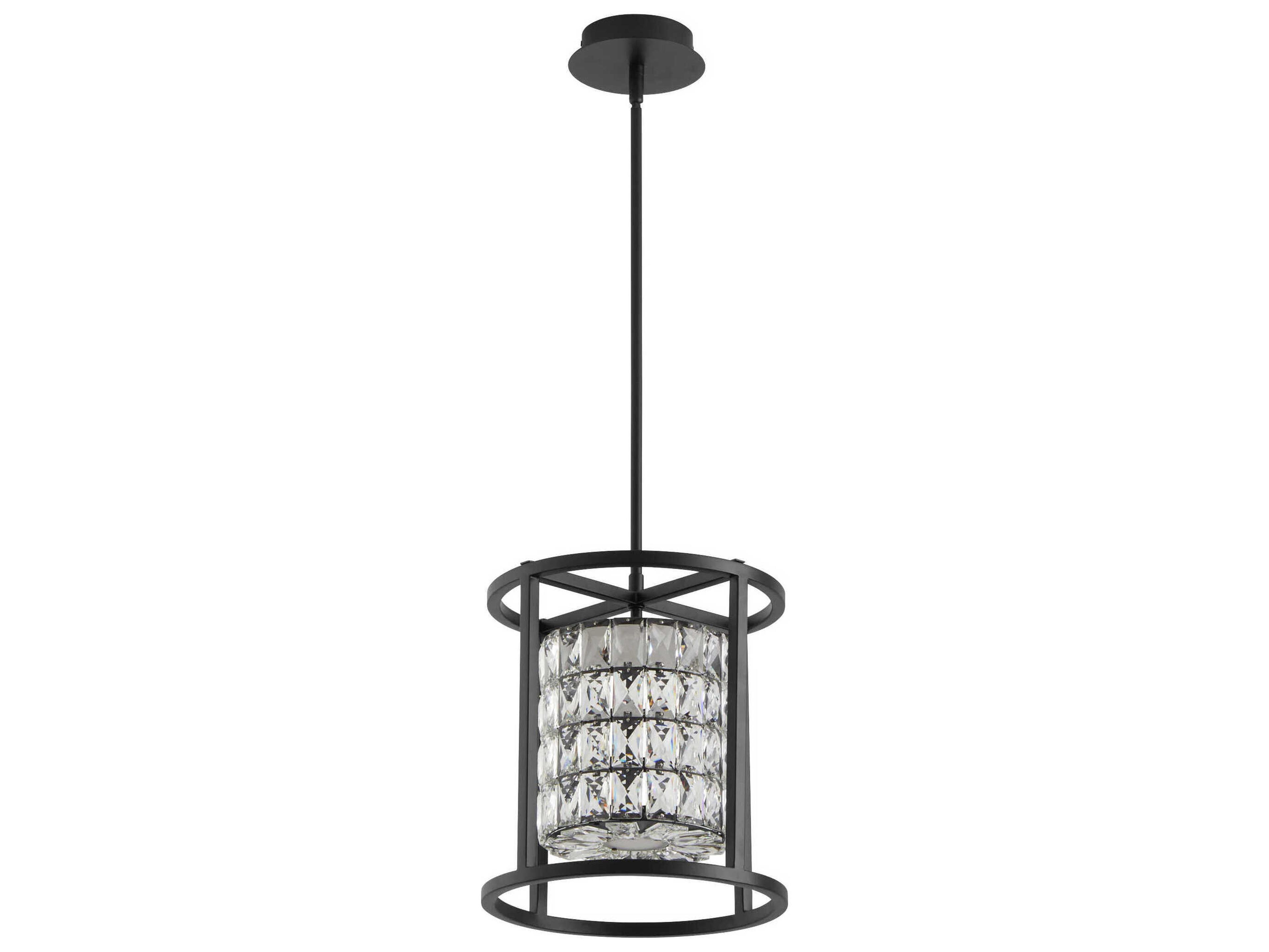 Oxygen by Quorum Elan 1-Light Black Mini Pendant