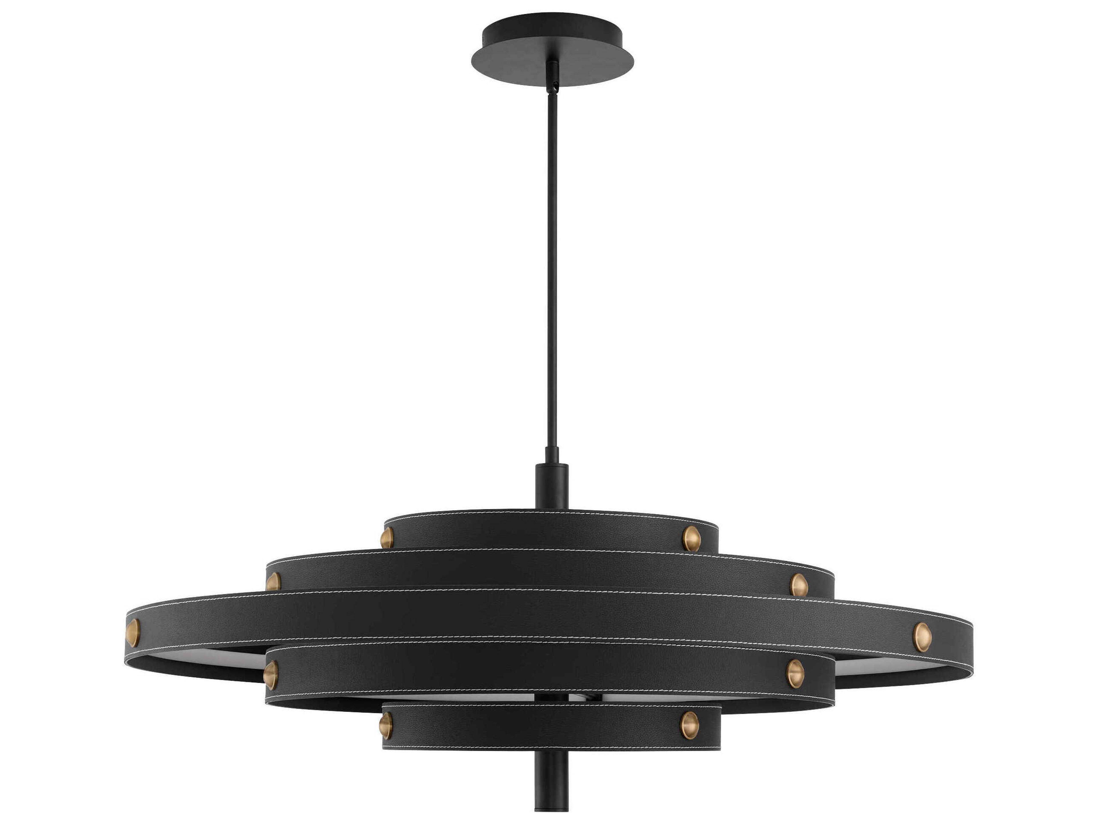 Oxygen by Quorum Borealis 5-Light Black Tiered Pendant
