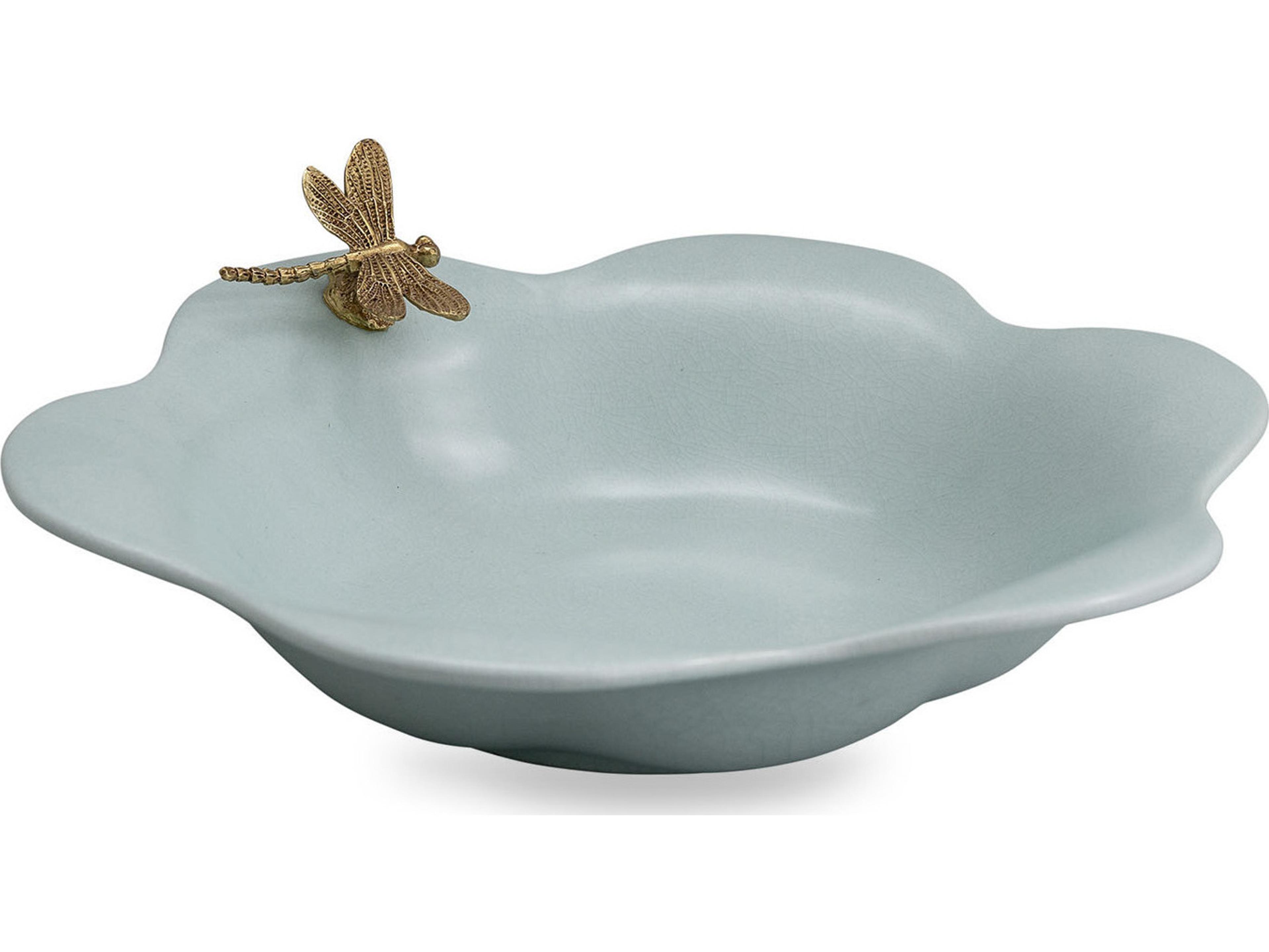 Port 68 Dragonfly Celadon Blue Bowl