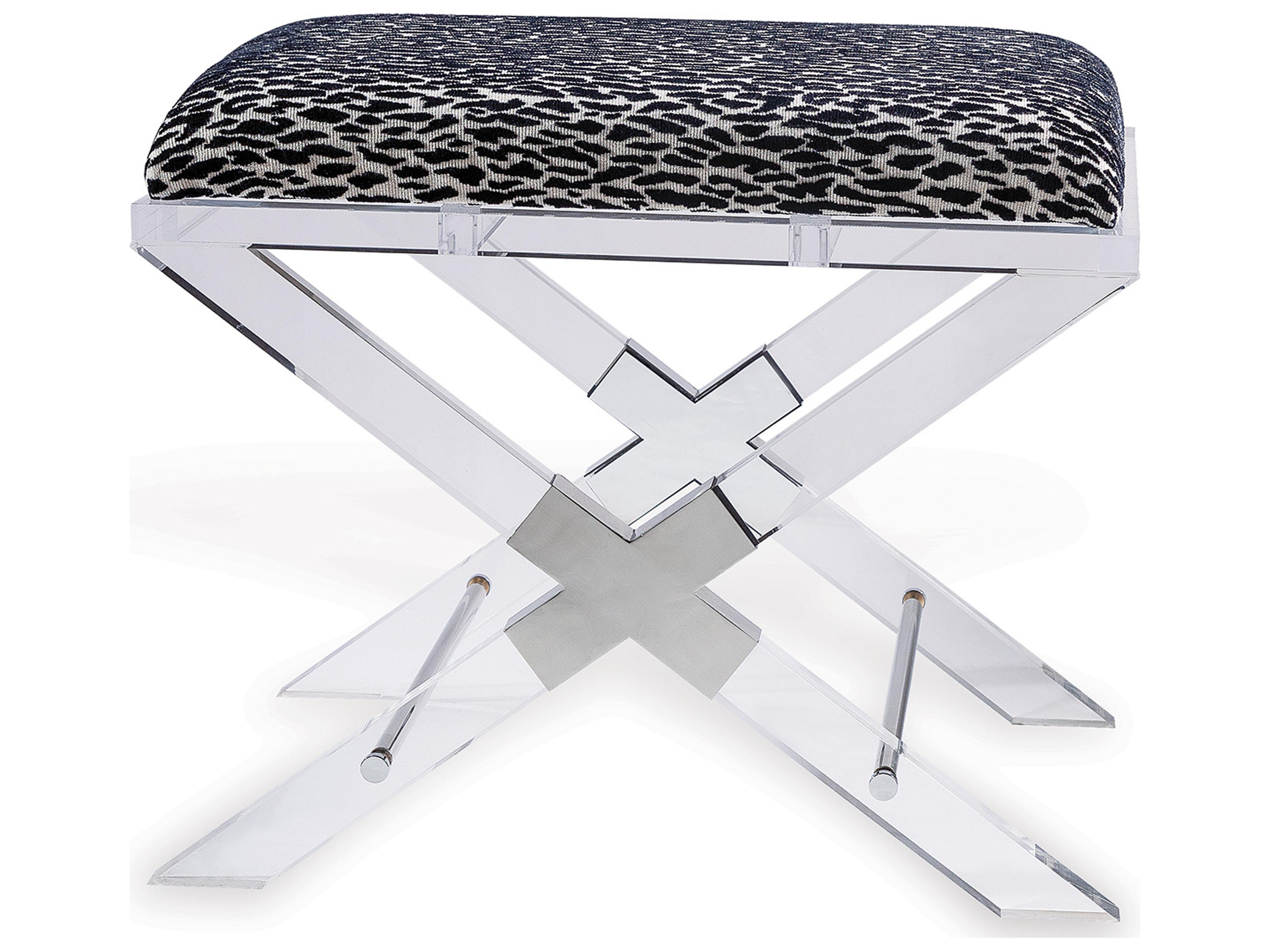 Port 68 Crossing Lucite Bench.Leopard Blk Kit  *
