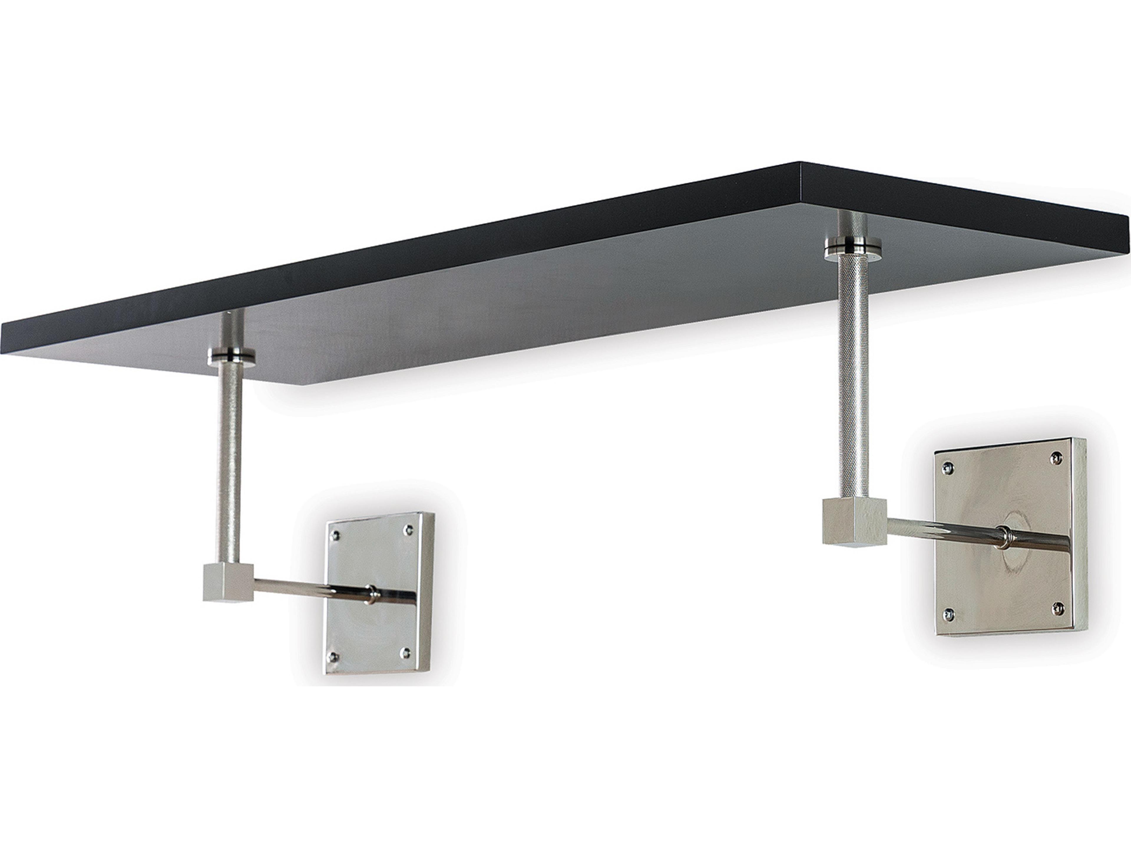 Port 68 Billy Black/Nickel Wall Shelf