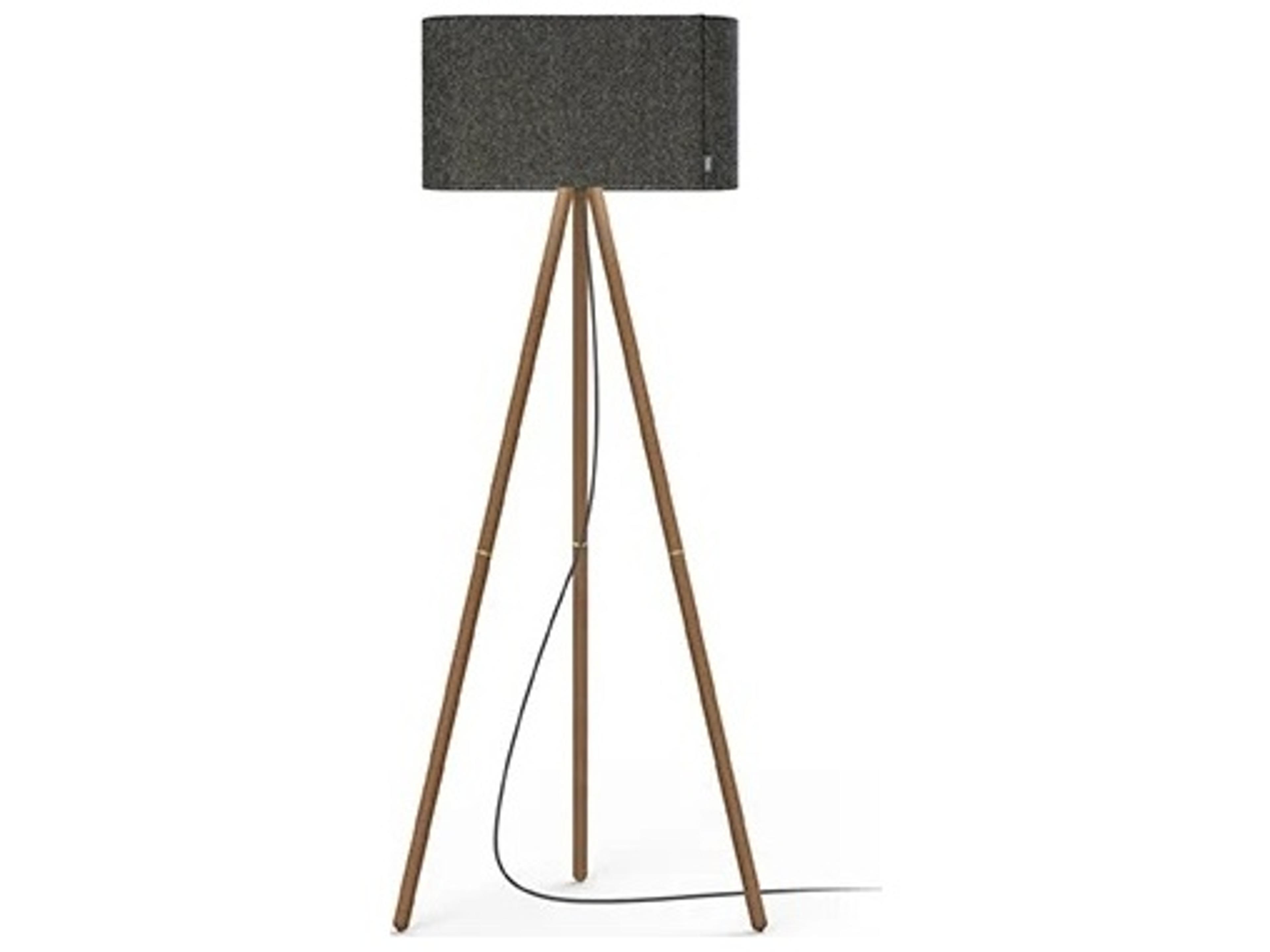 Pablo Belmont Graphite Walnut Black Floor Lamp