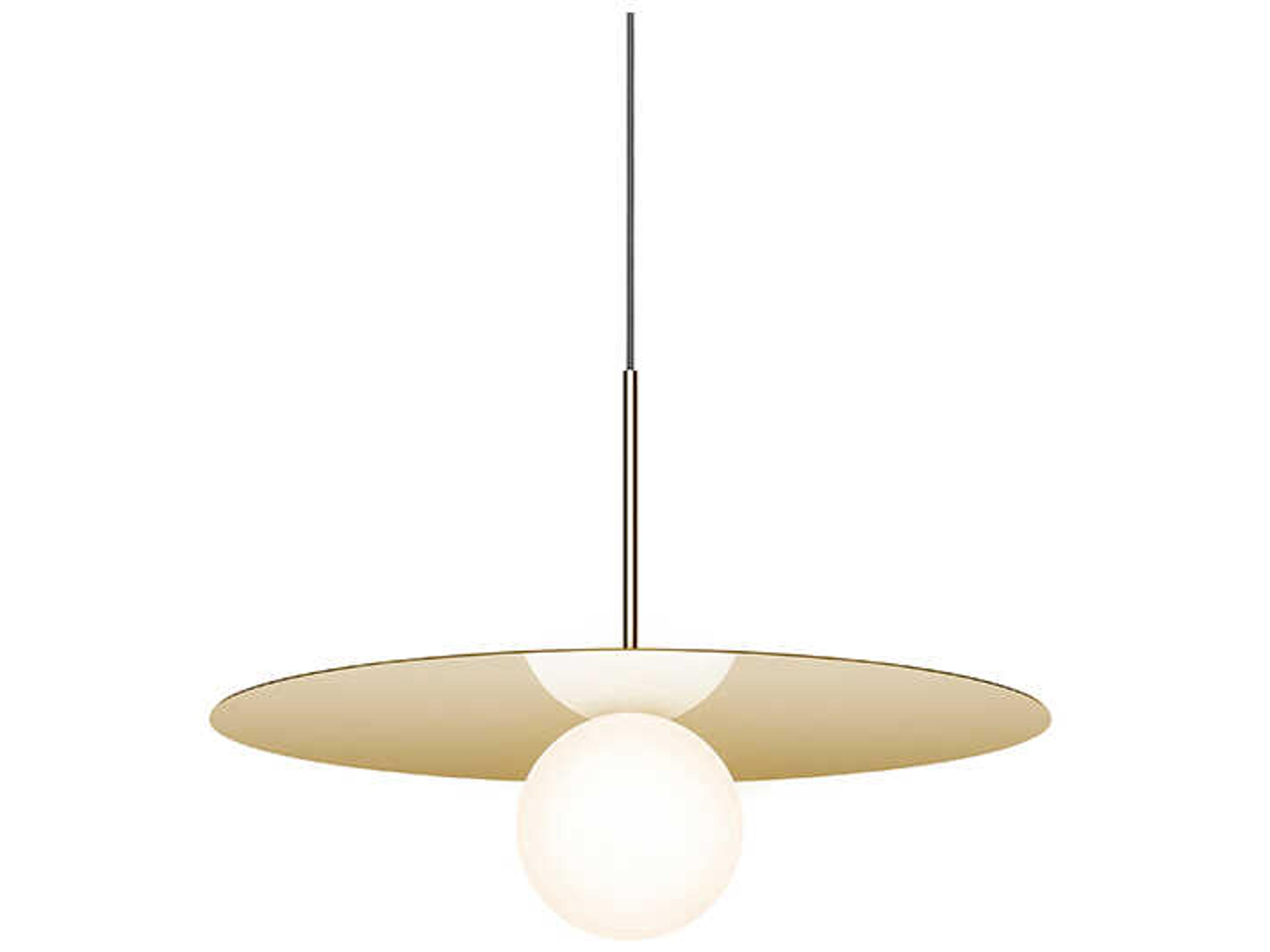 Pablo Bola Disc 1-Light Globe Round Pendant