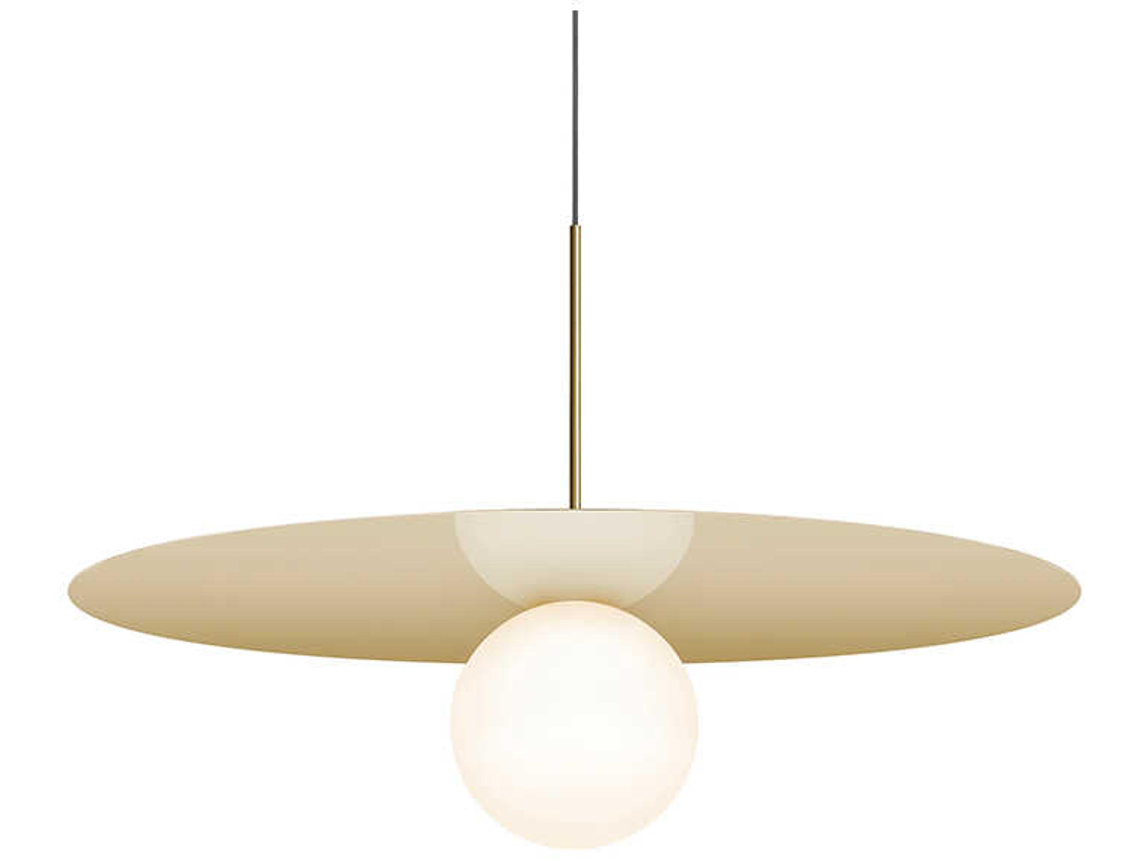 Pablo Bola Disc 1-Light Globe Round Pendant