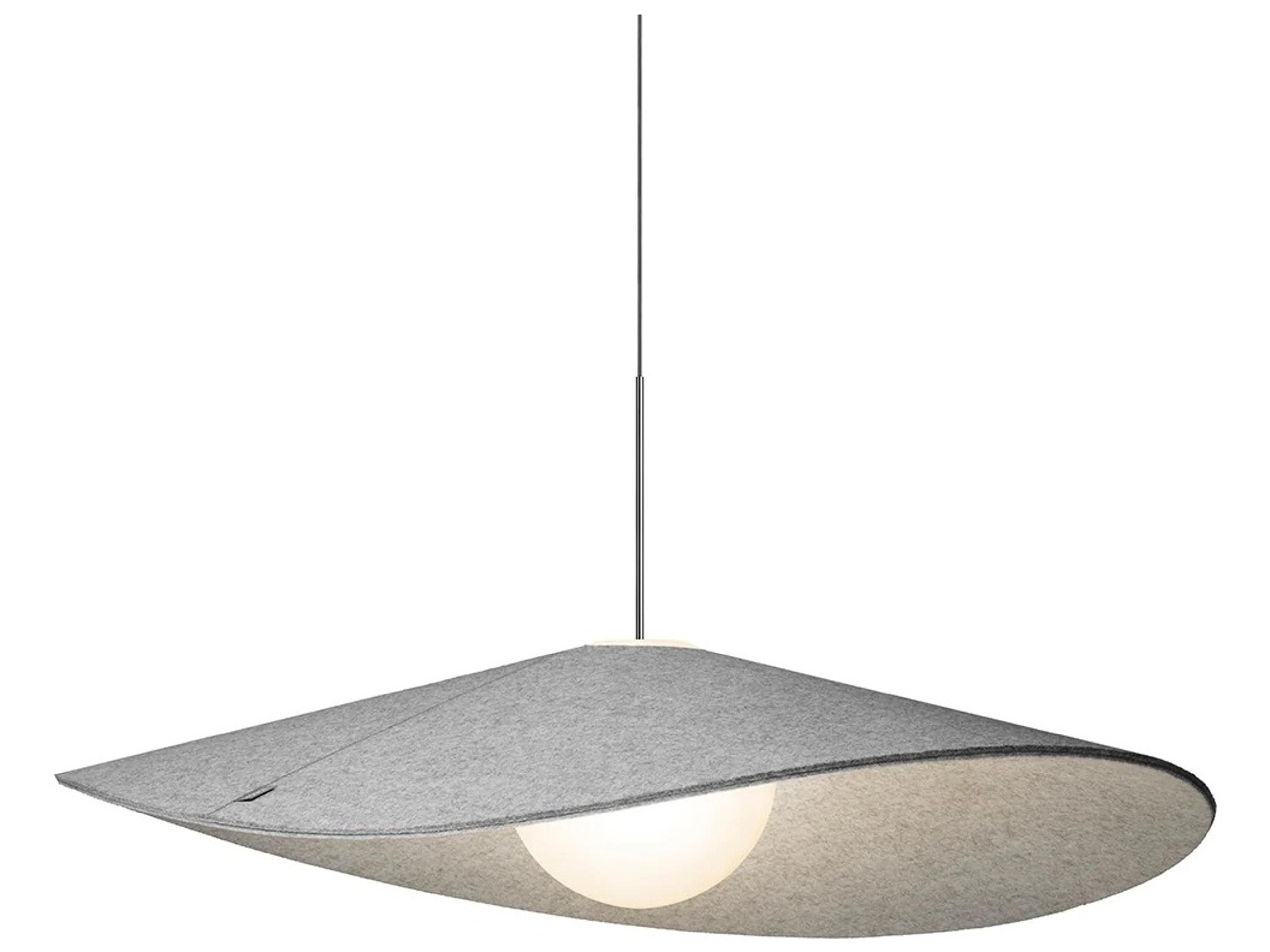 Pablo Bola Felt 1-Light Pebble Grey Globe Pendant