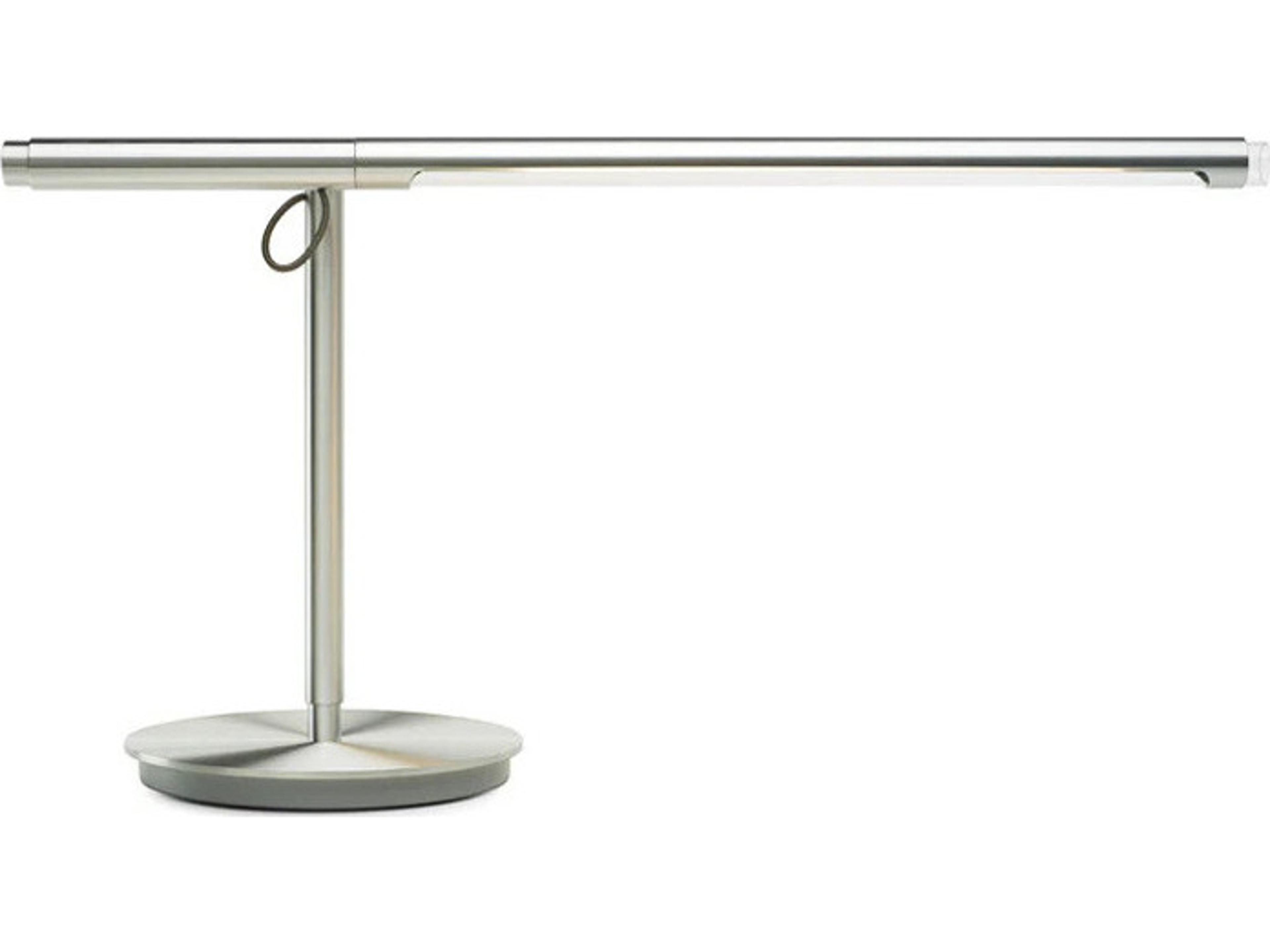 Pablo Brazo Silver Pyrex Glass Desk Lamp