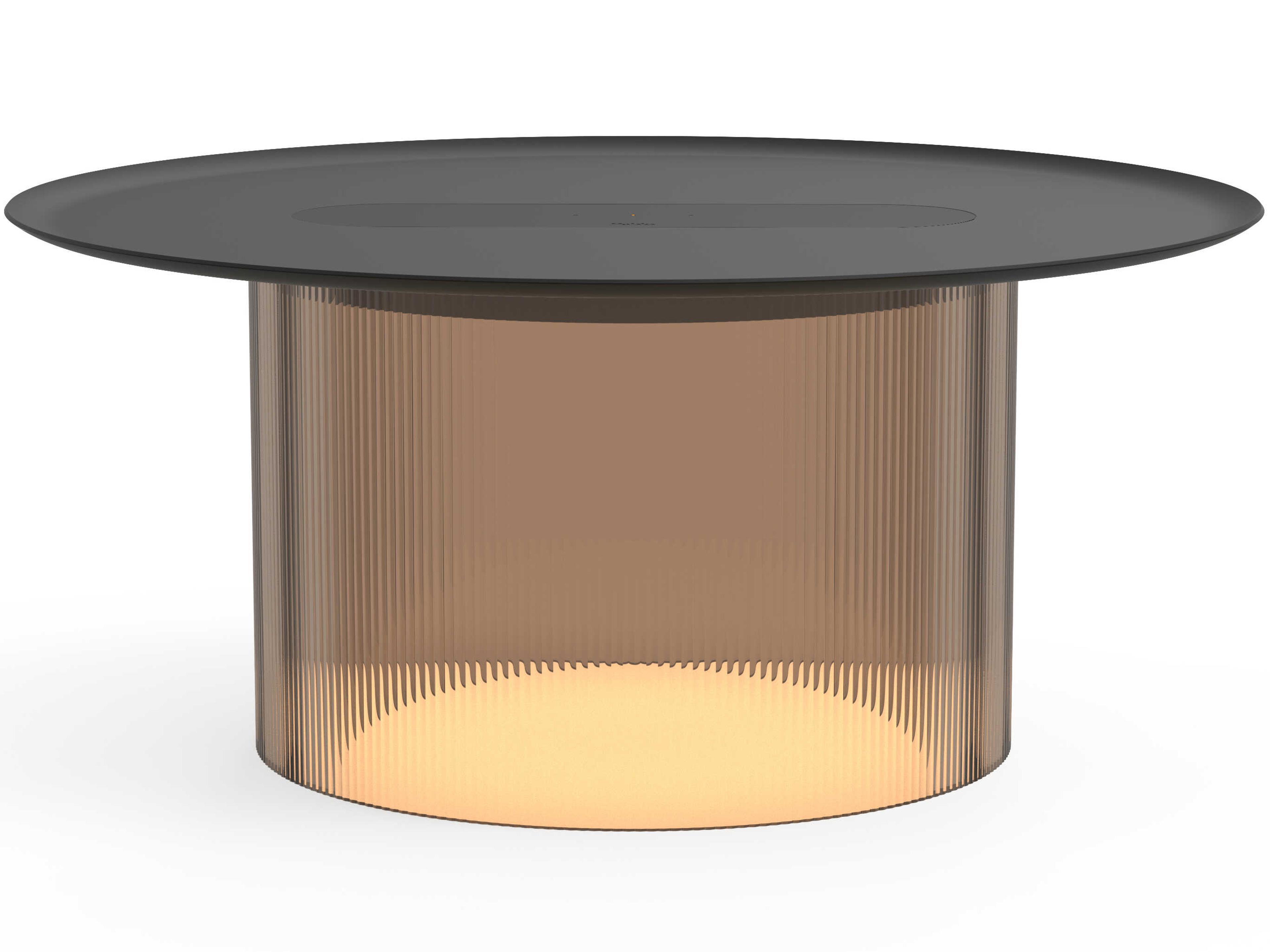 Pablo Carousel Round Metal Bronze End Table