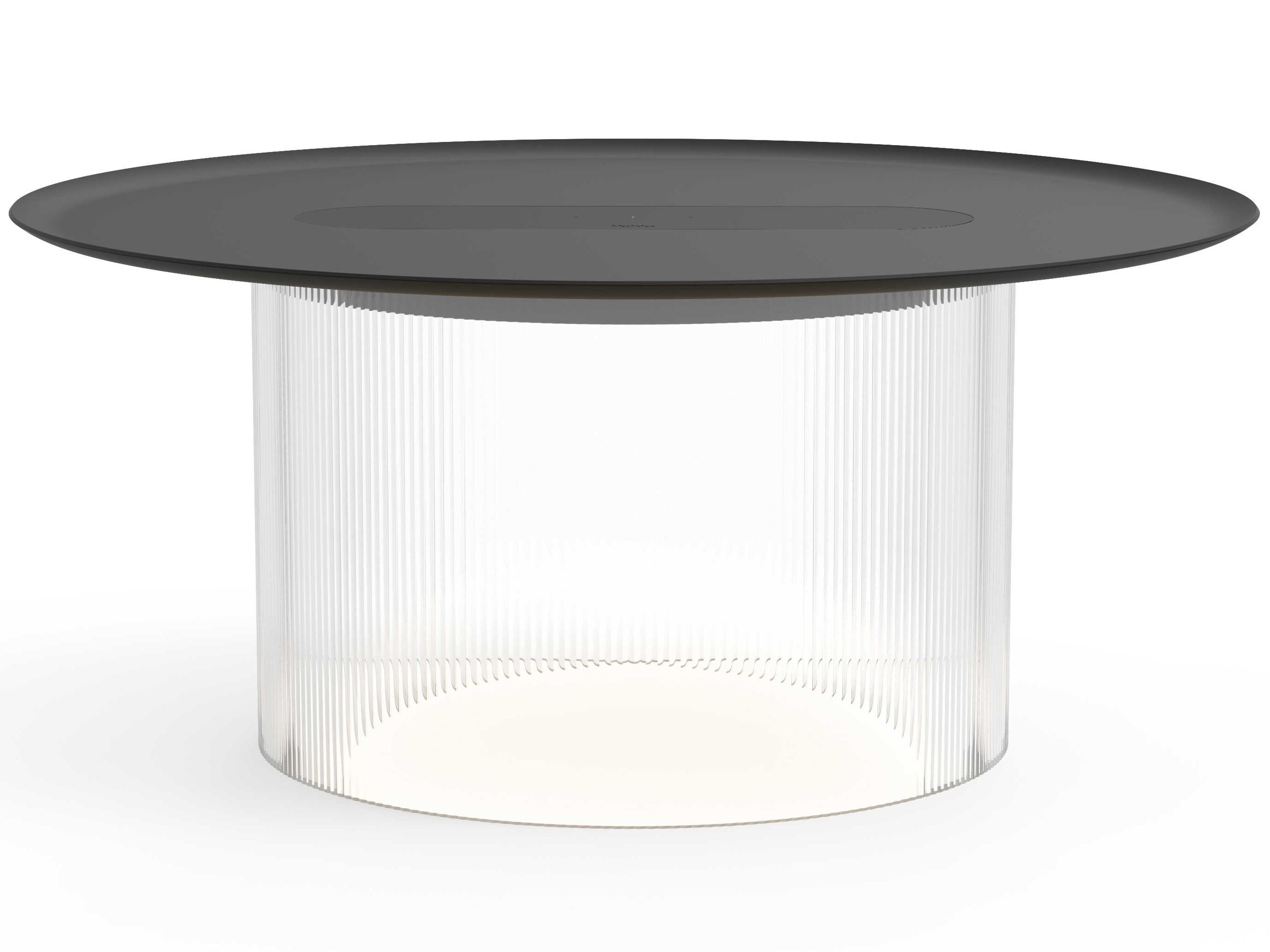 Pablo Carousel Round Metal Clear End Table