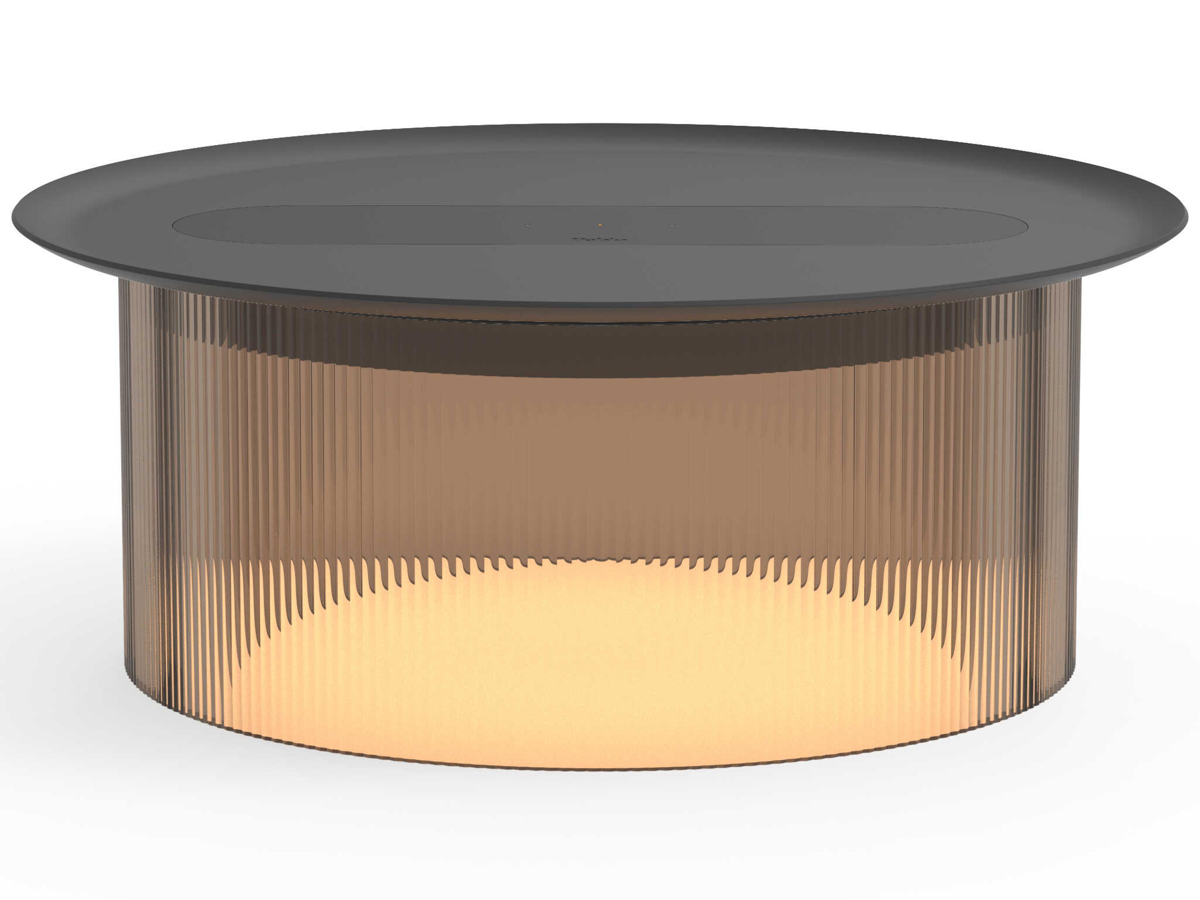 Pablo Carousel Round Metal Bronze End Table