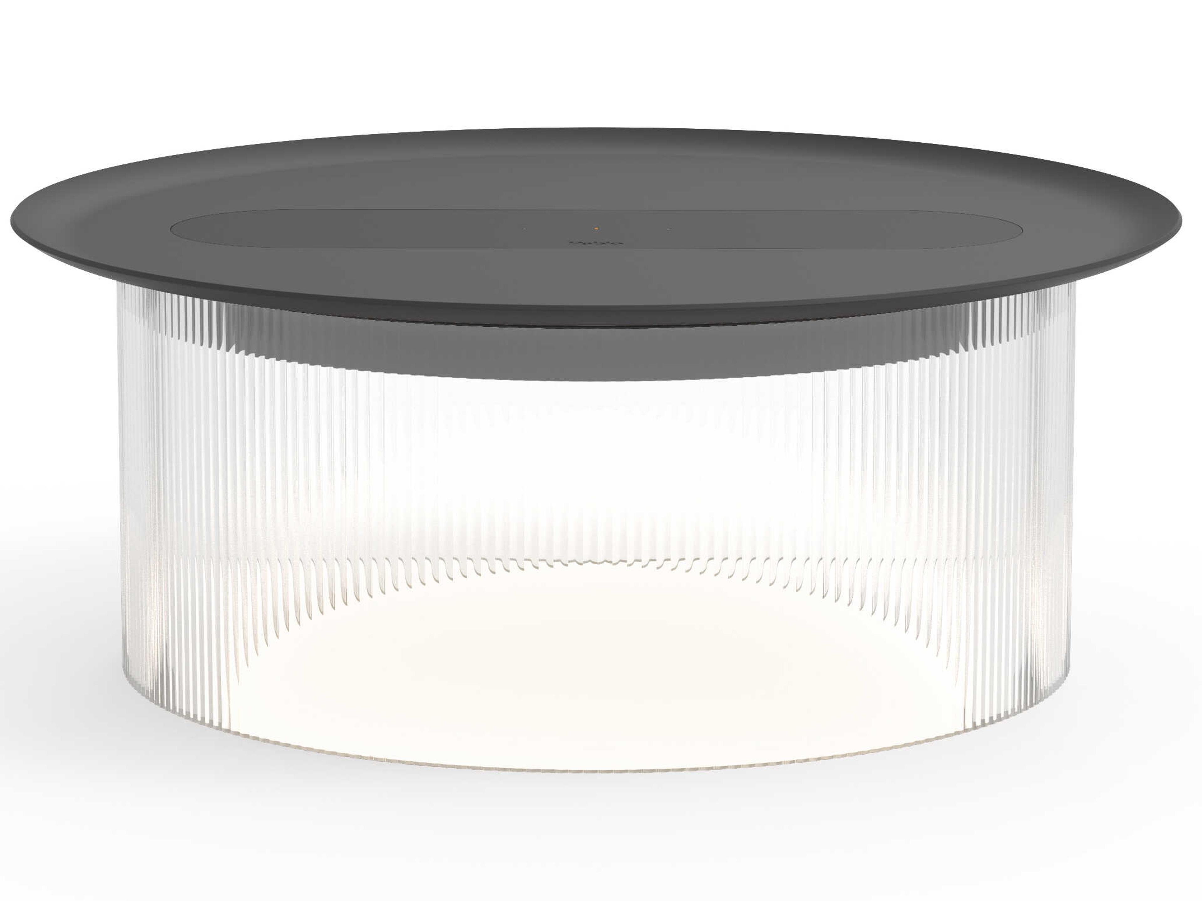 Pablo Carousel Round Metal Clear End Table