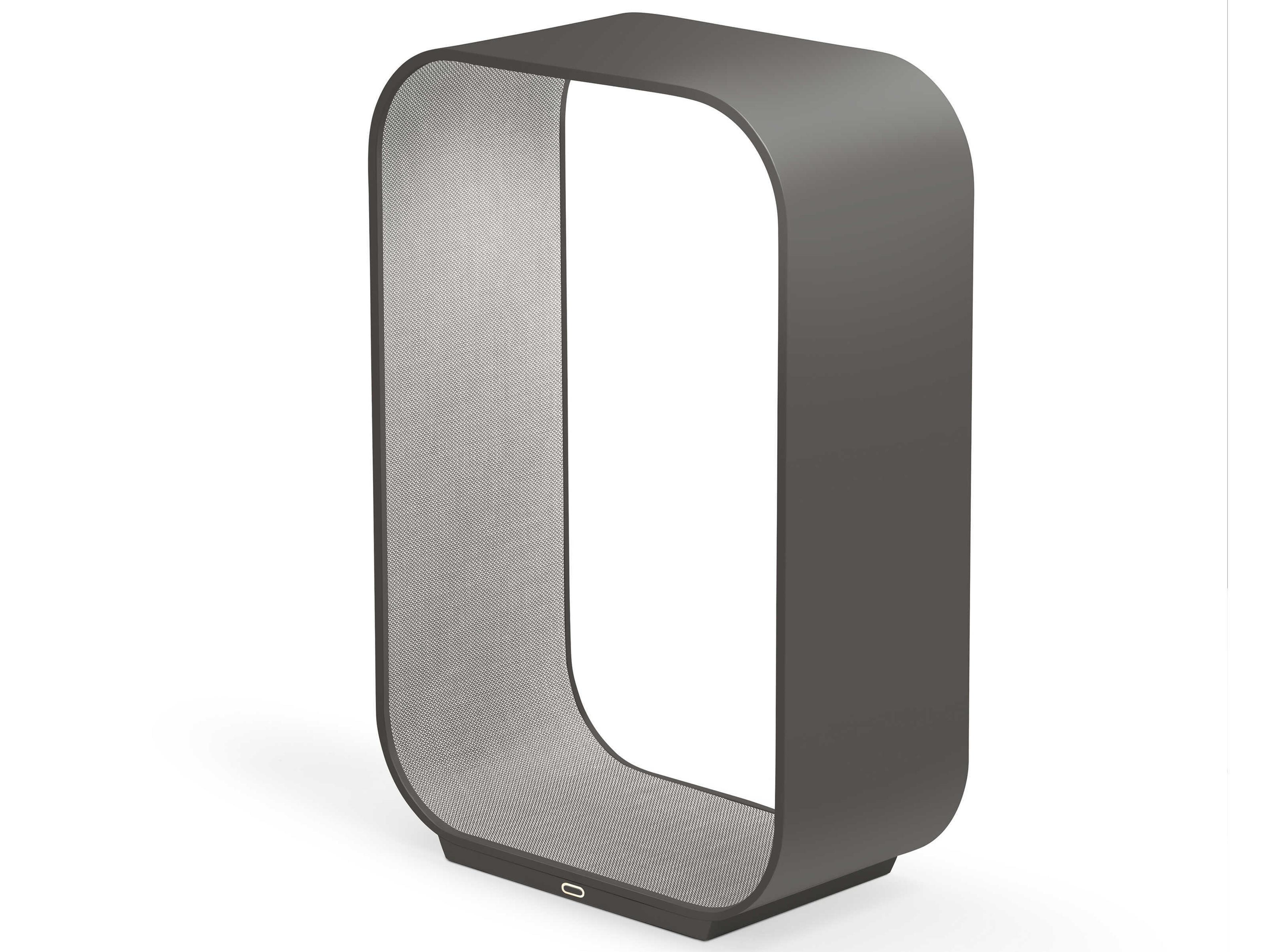 Pablo Contour Graphite Coal Polycarbonate Lens Gray Table Lamp