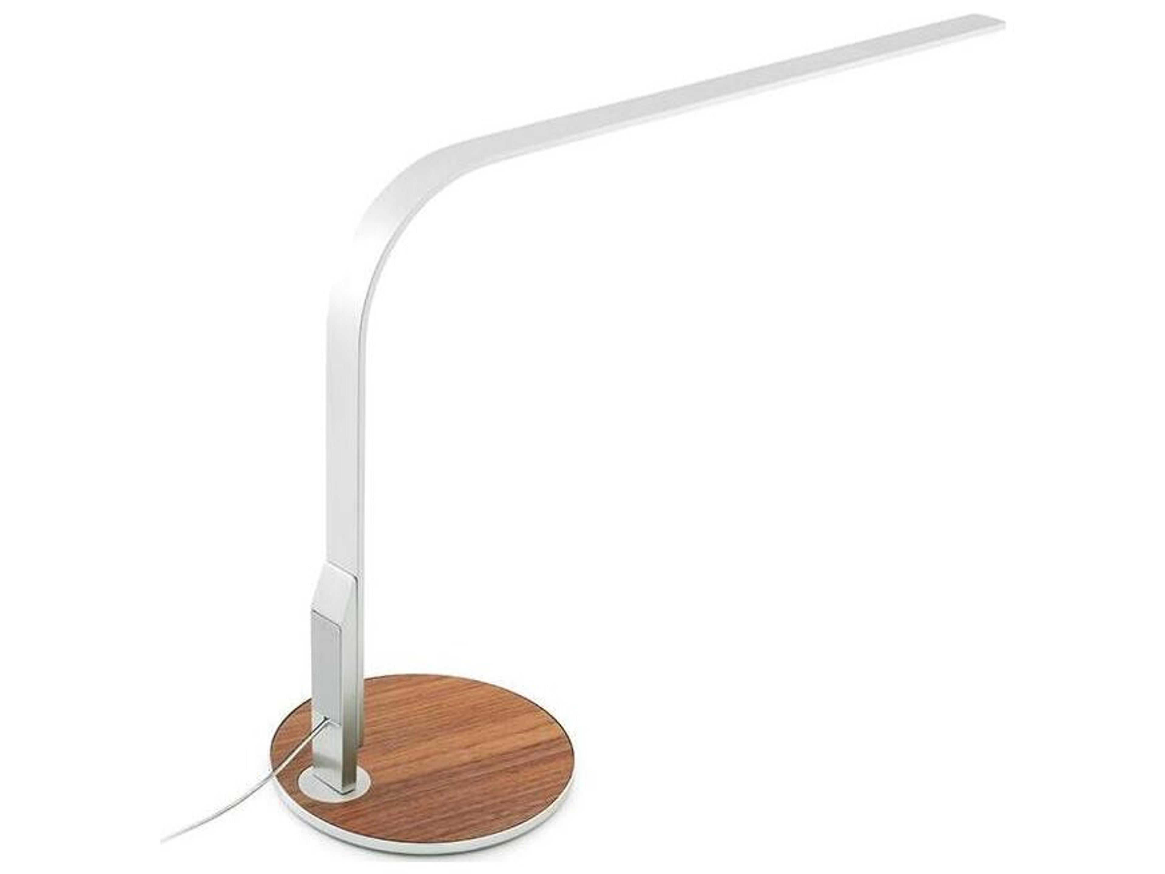 Pablo Lim360 Aluminum Walnut Silver Desk Lamp
