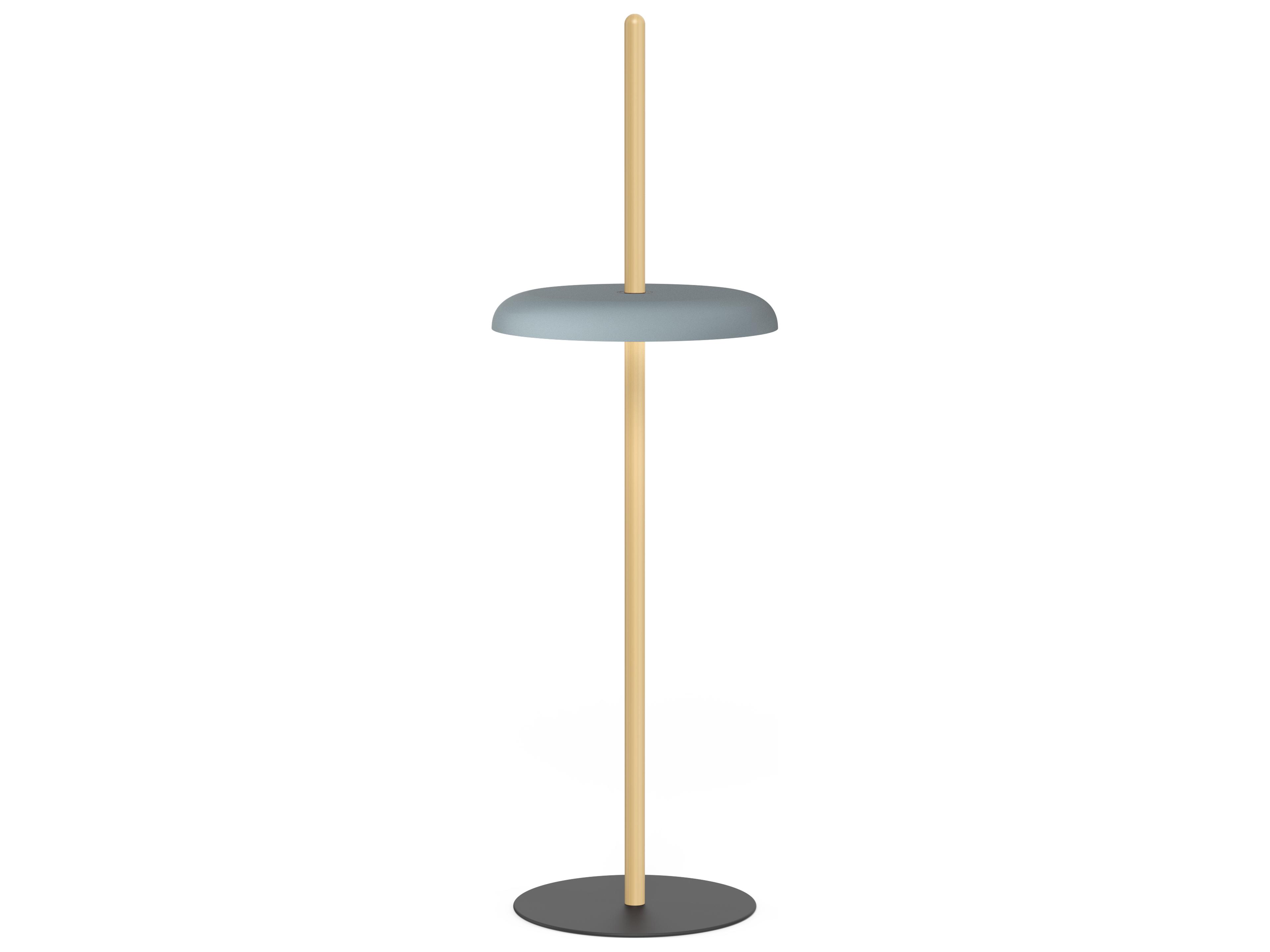 Pablo Nivel Oak Blue Wood Floor Lamp