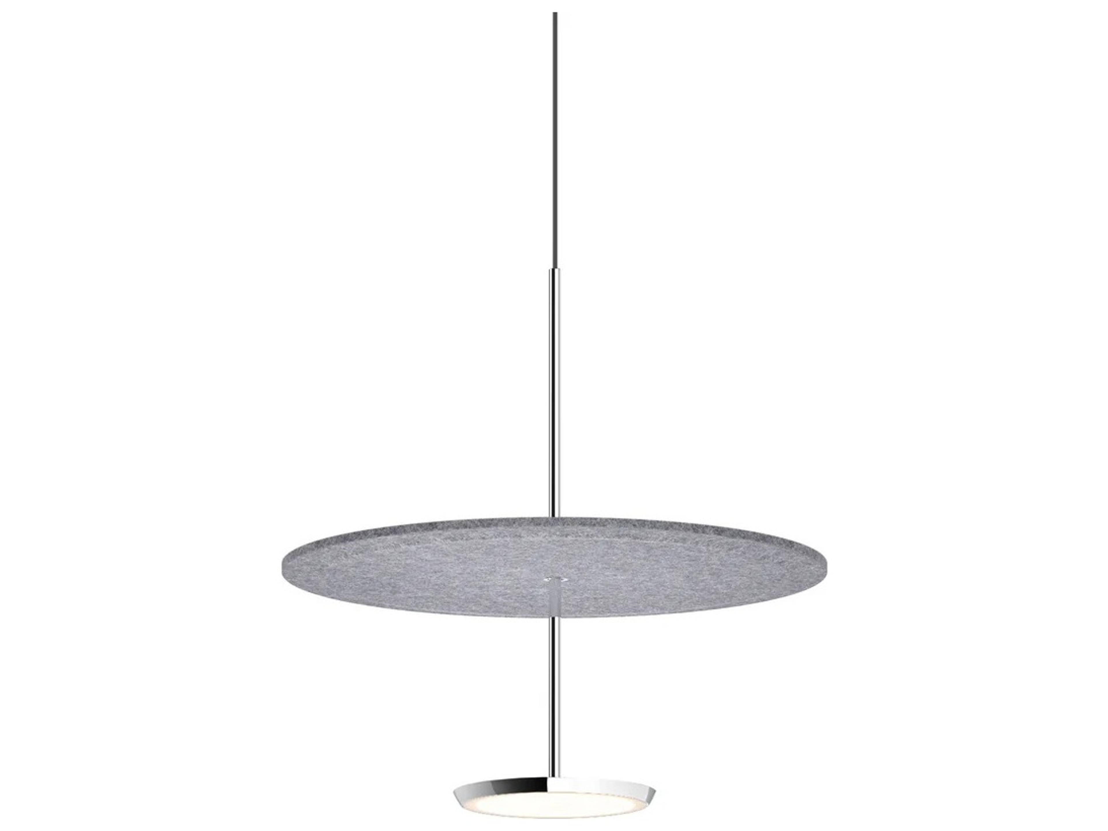 Pablo Sky 1-Light Grey Chrome Round Pendant