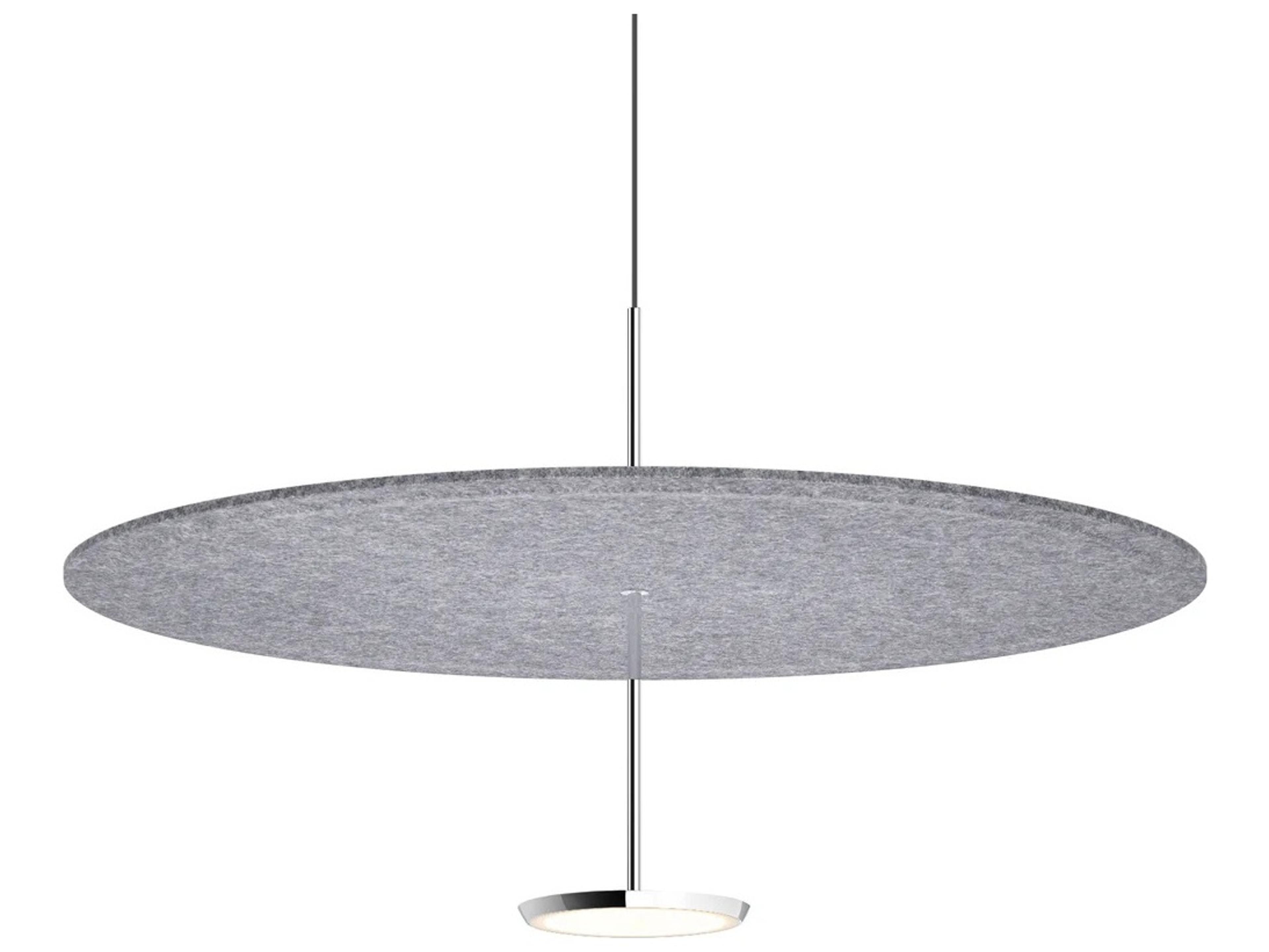 Pablo Sky 1-Light Grey Chrome Round Pendant