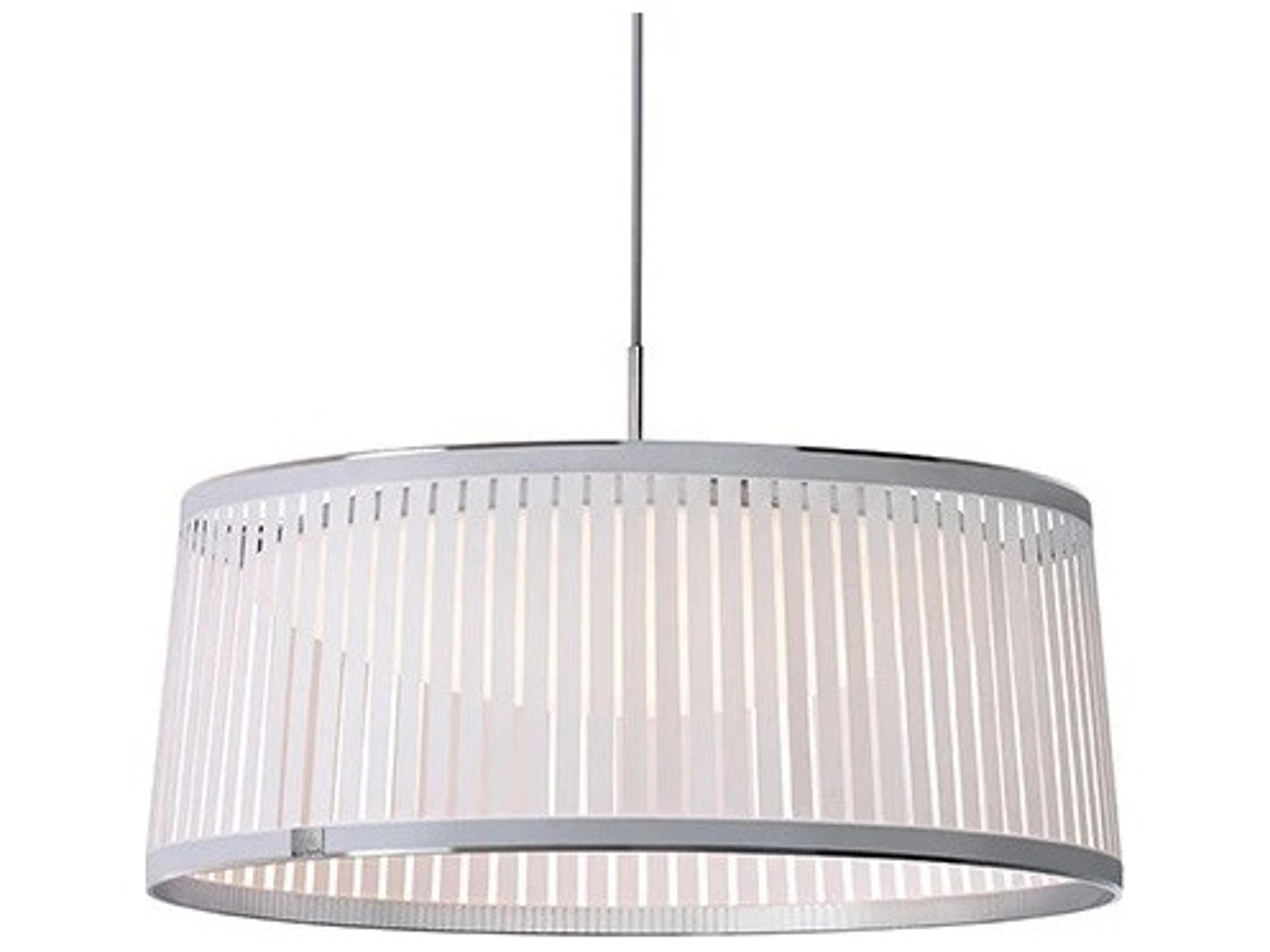 Pablo Solis 1-Light White Drum Pendant