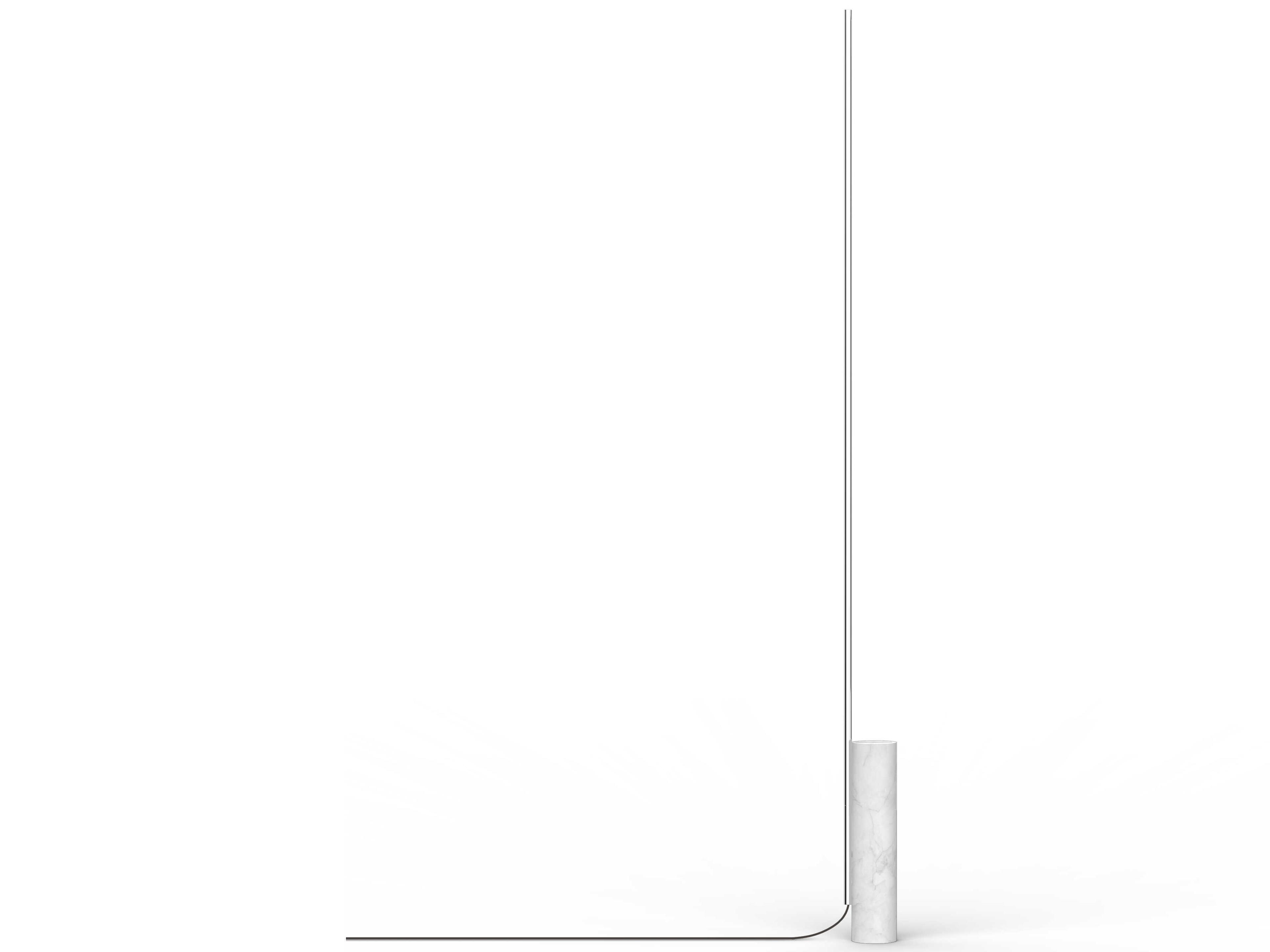 Pablo T.O White Marble Chrome Floor Lamp