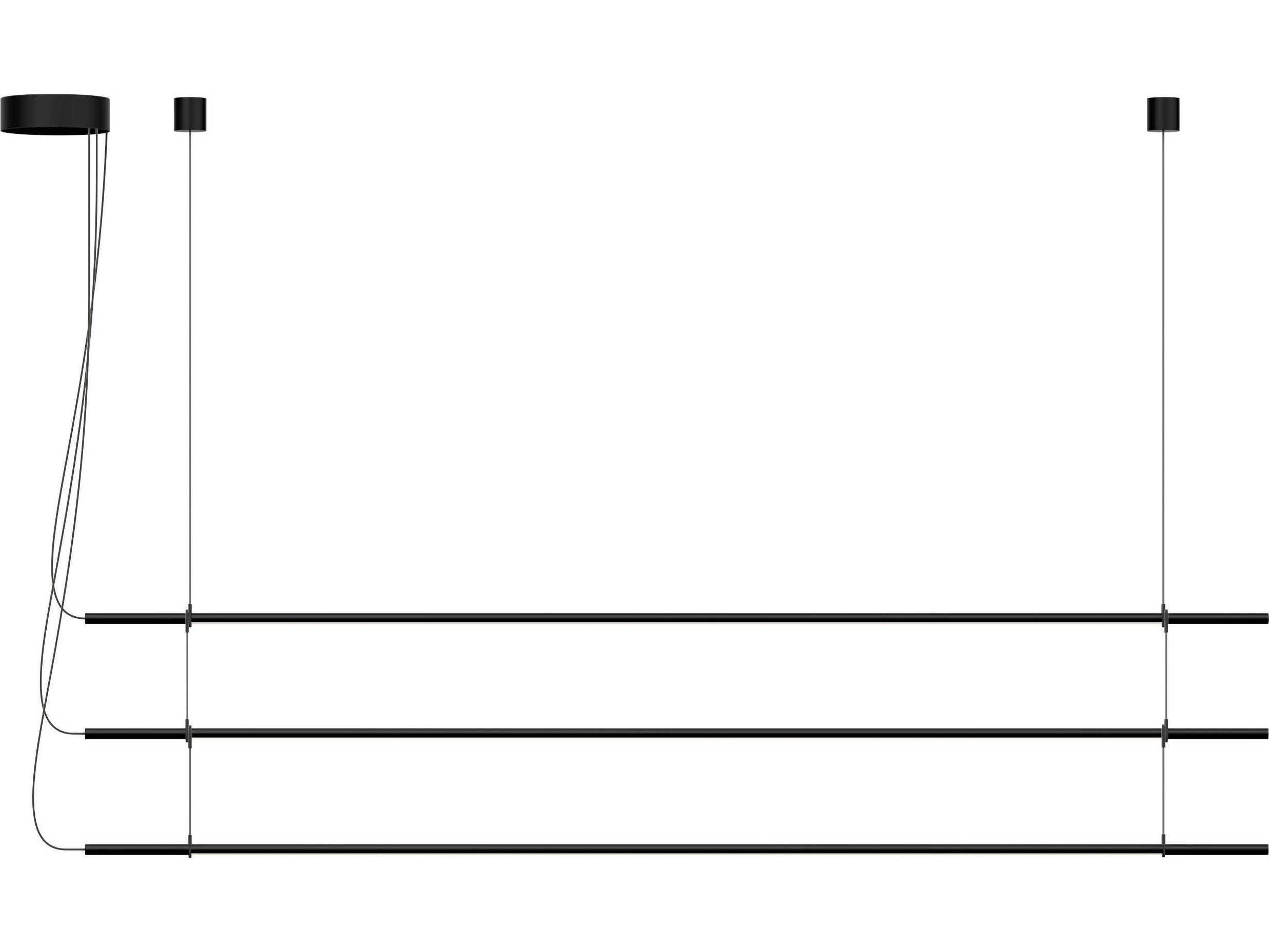 Pablo T.O 3-Light Black Linear Island Pendant