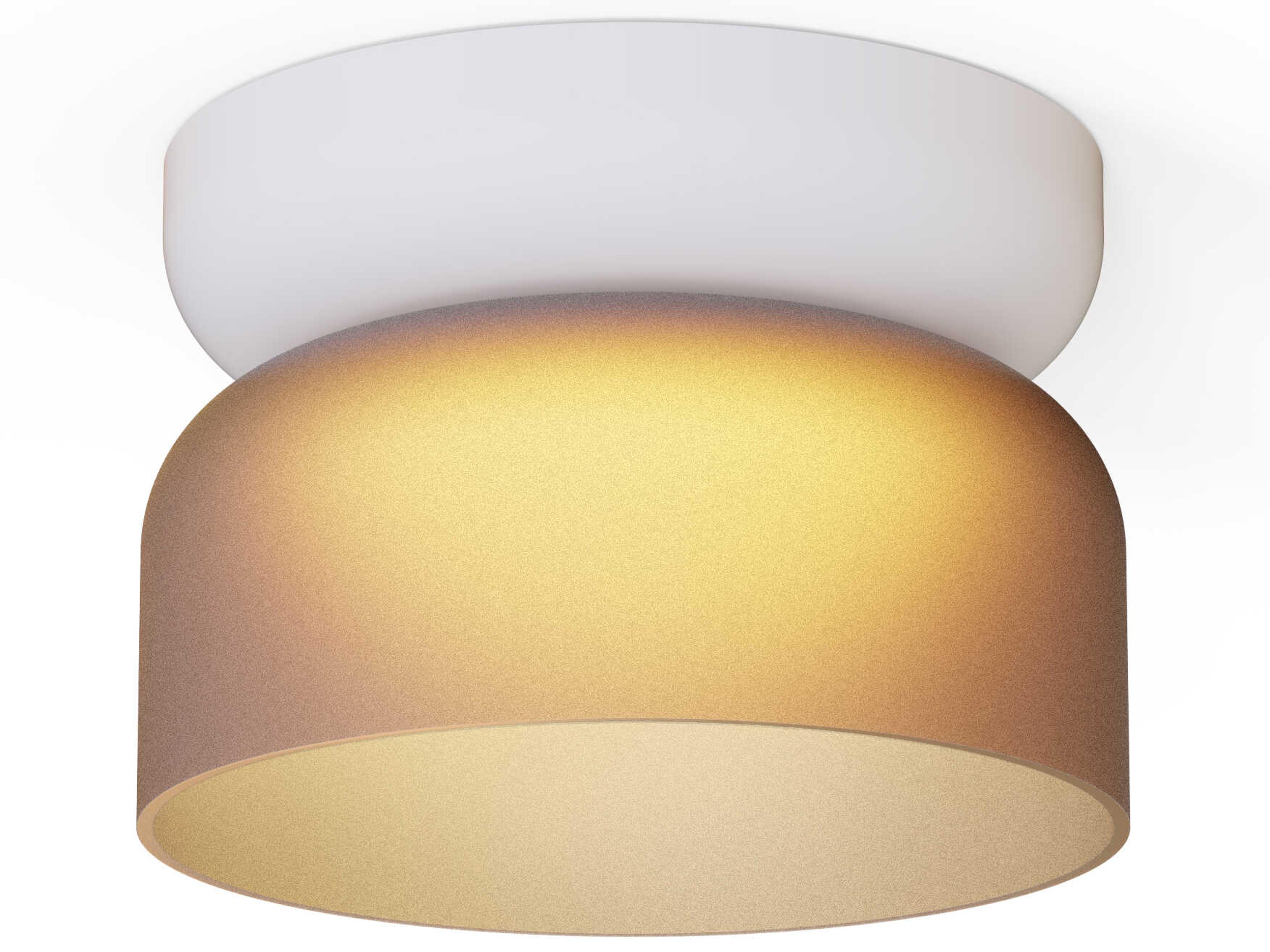 Pablo Totem Mini 1-Light Amber Gold Dome Flush Mount