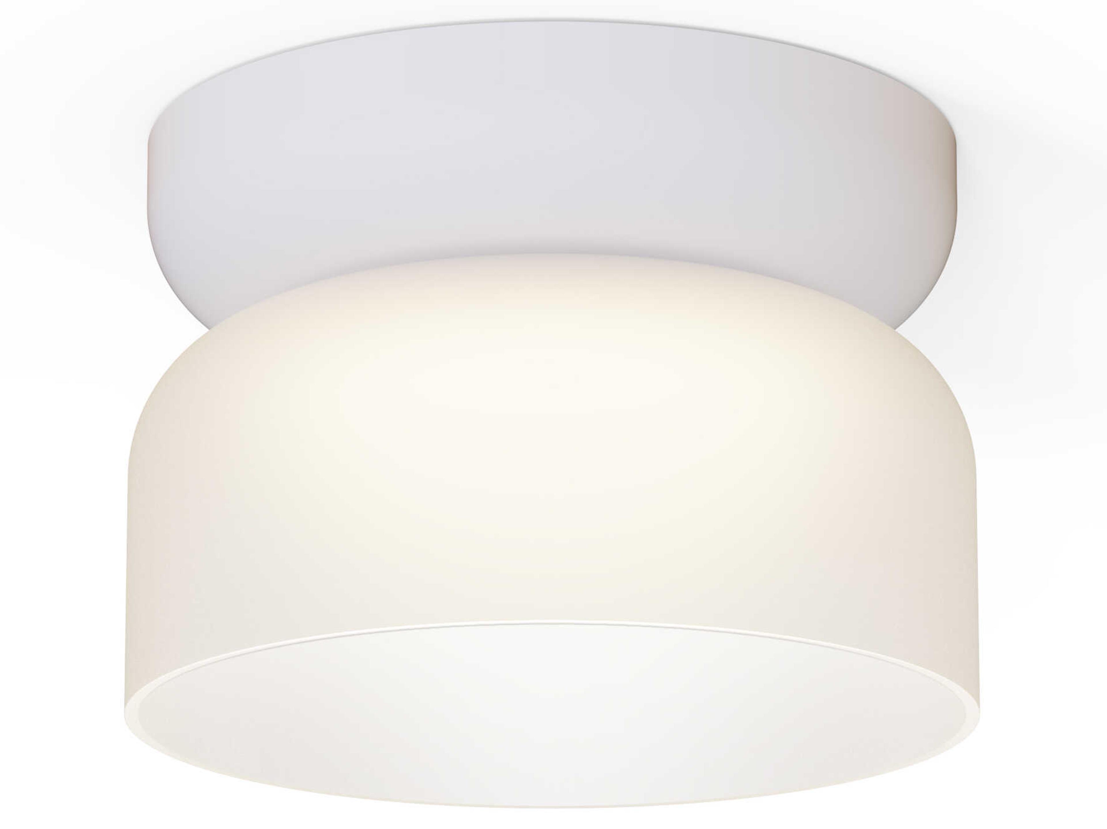 Totem Mini 1-Light White Dome Flush Mount