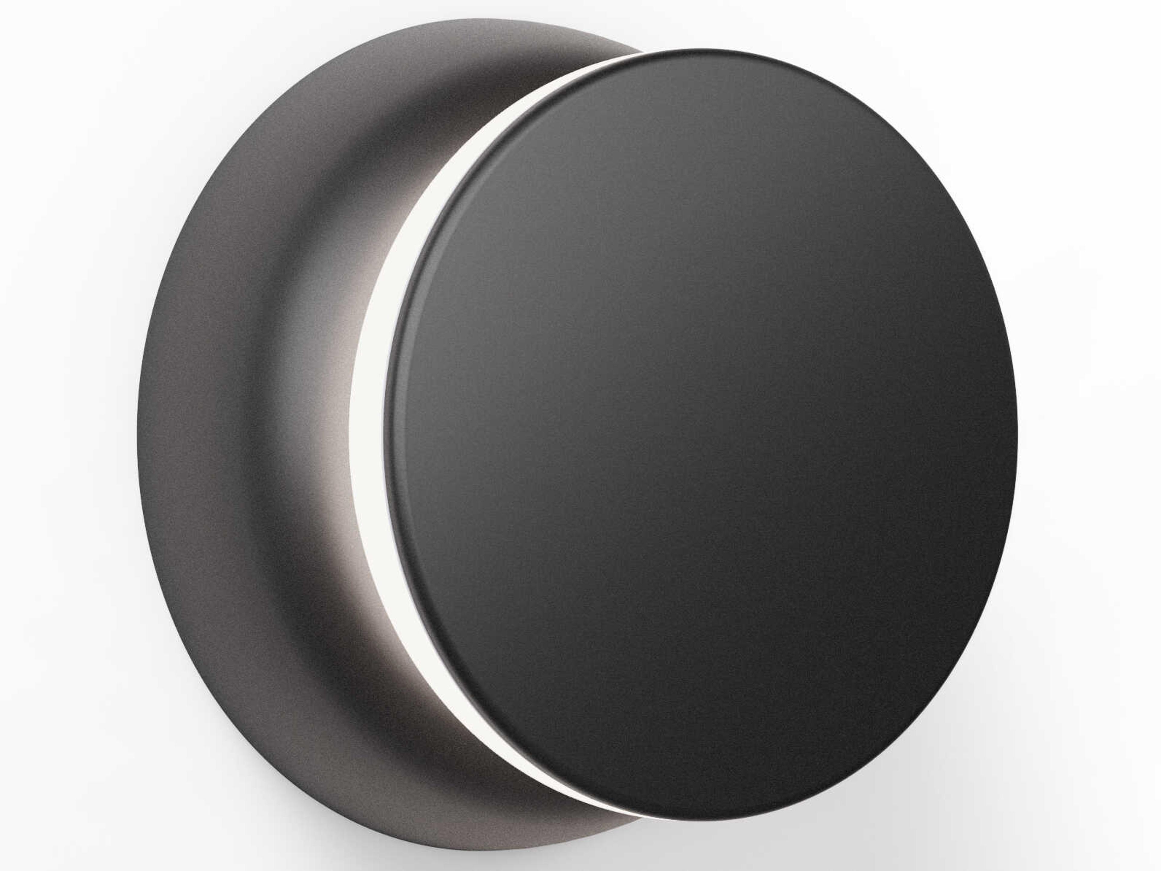 Totem Puck 1-Light Black Wall Sconce