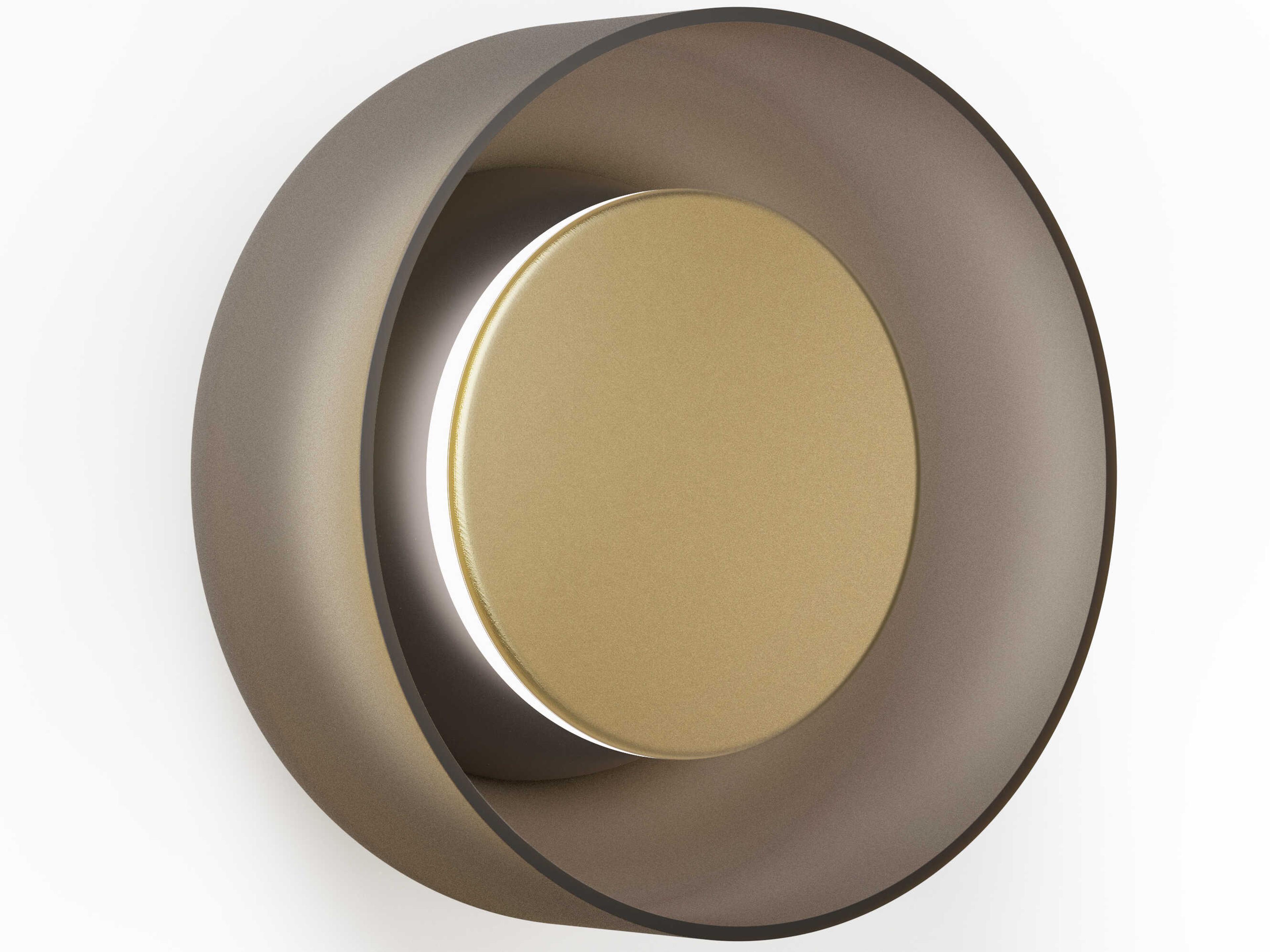 Pablo Totem 1-Light Black Brass Amber Wall Sconce