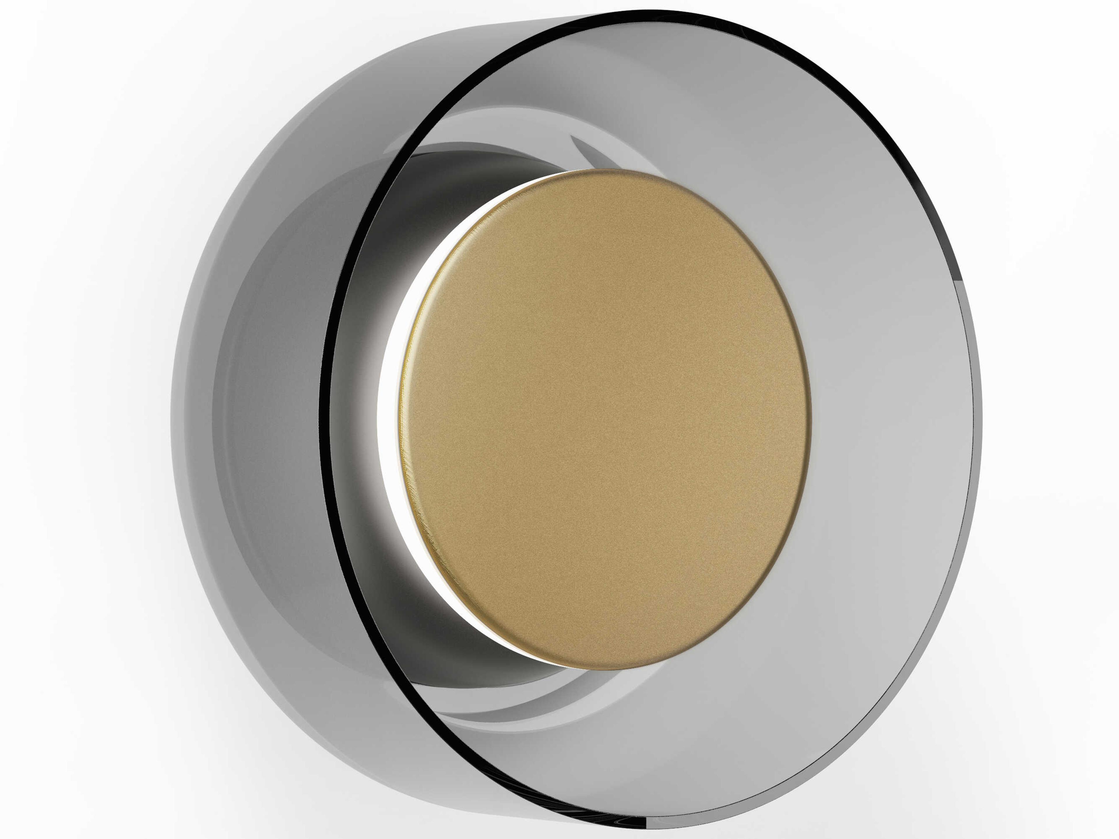 Pablo Totem 1-Light Black Brass Smoke Wall Sconce