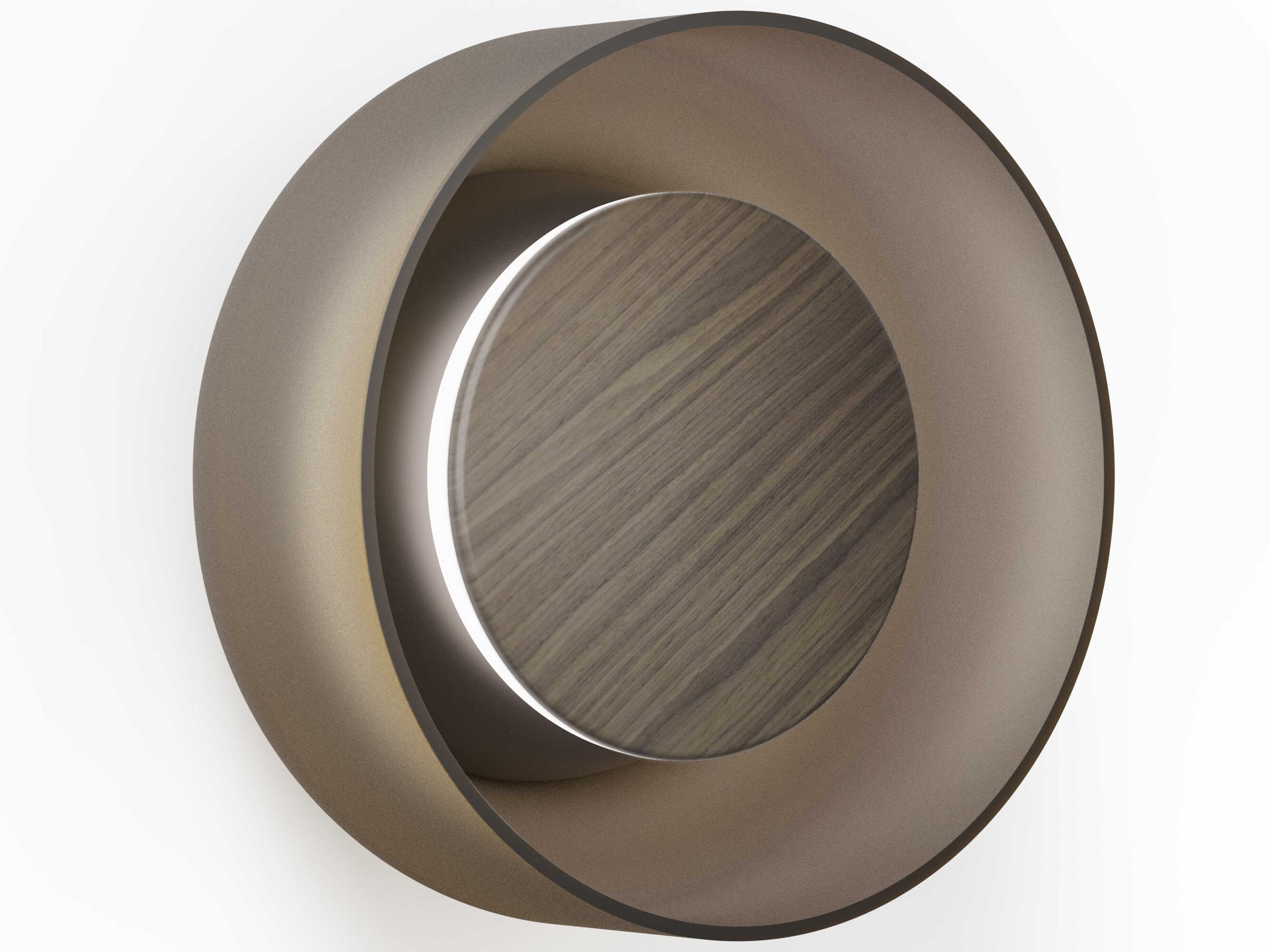 Pablo Totem 1-Light Black Walnut Amber Brown Wall Sconce