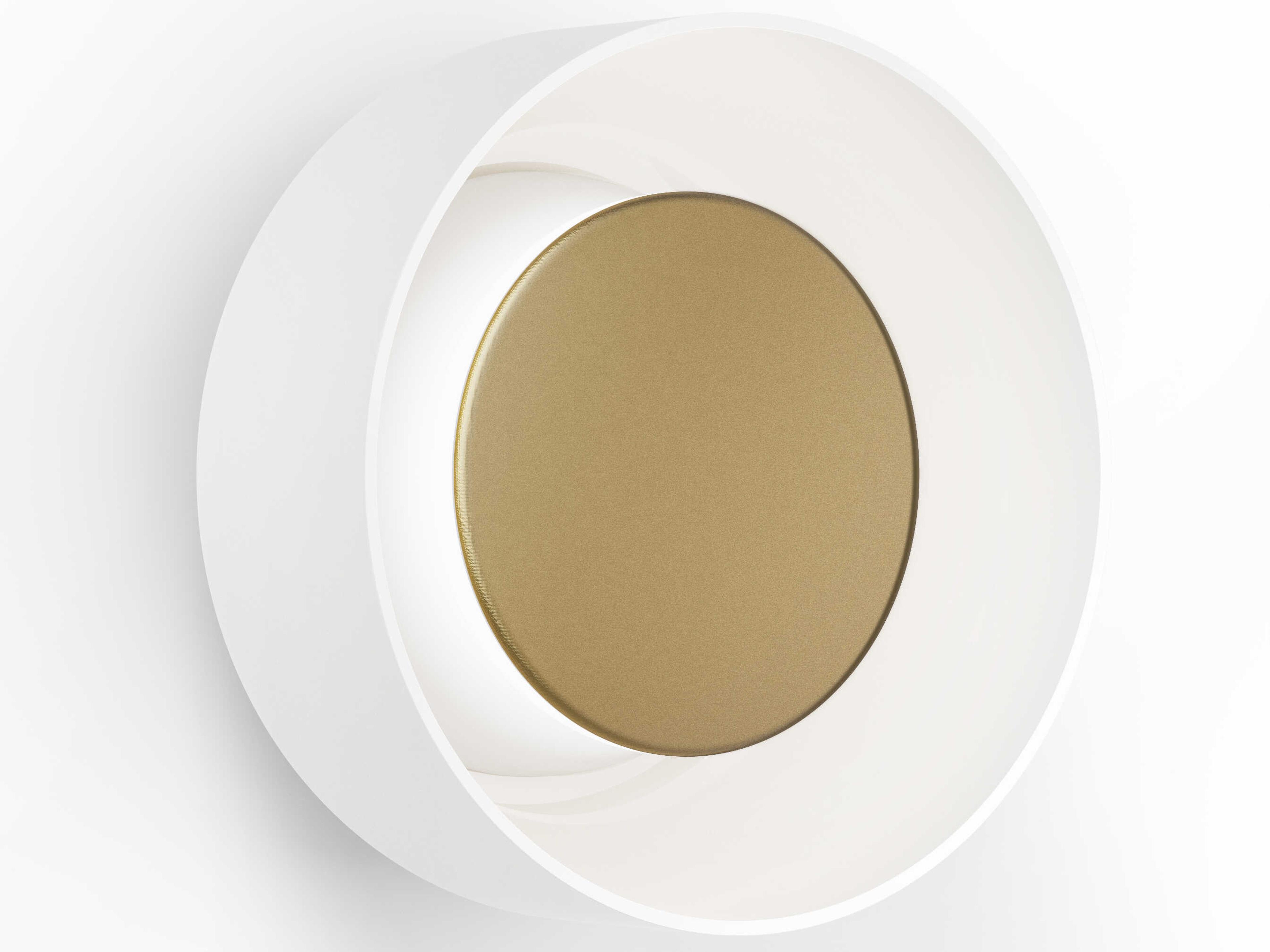 Totem 1-Light White Brass Wall Sconce