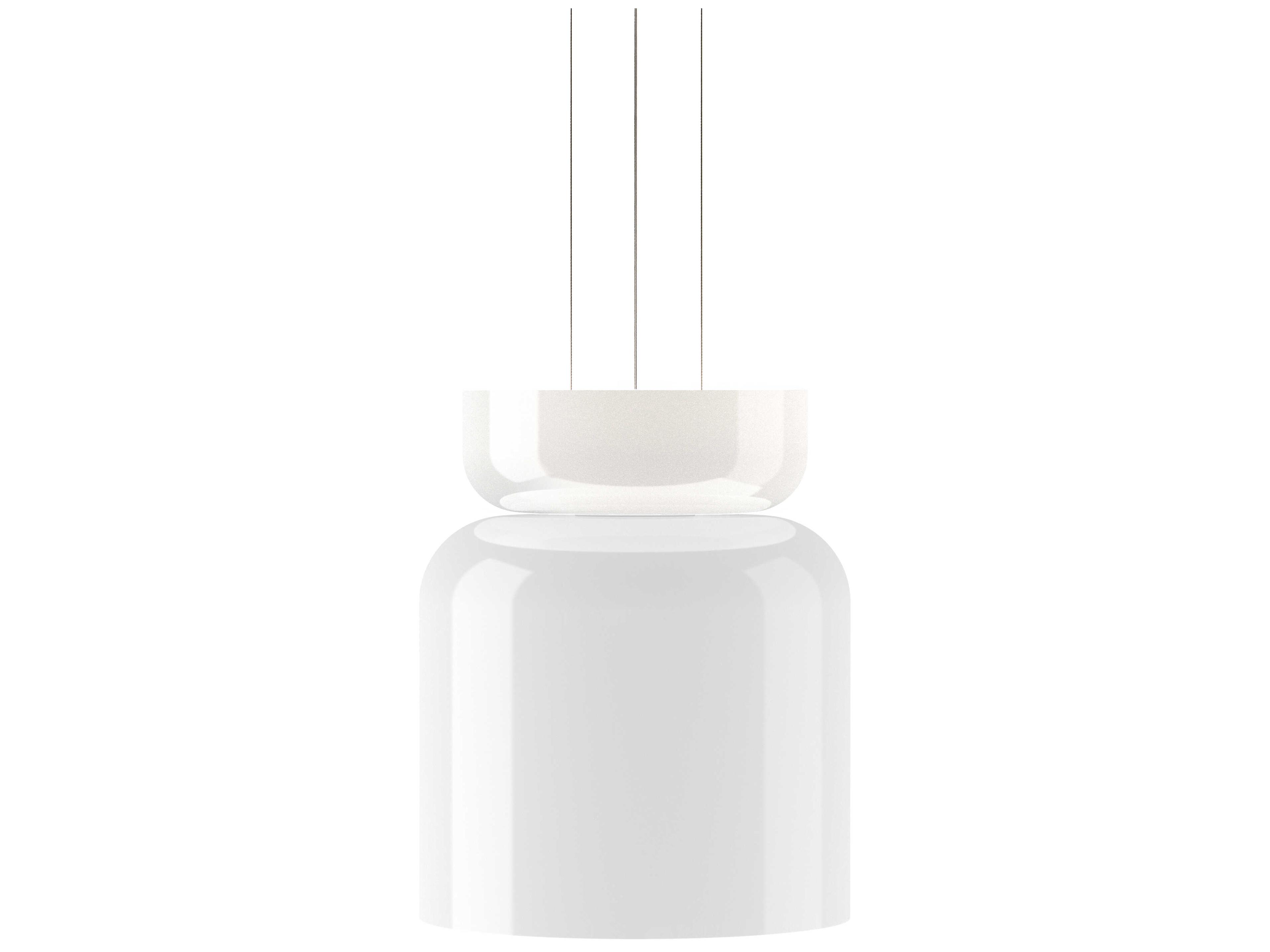 Totem Up and Down 2-Light Opal White Geometric Pendant