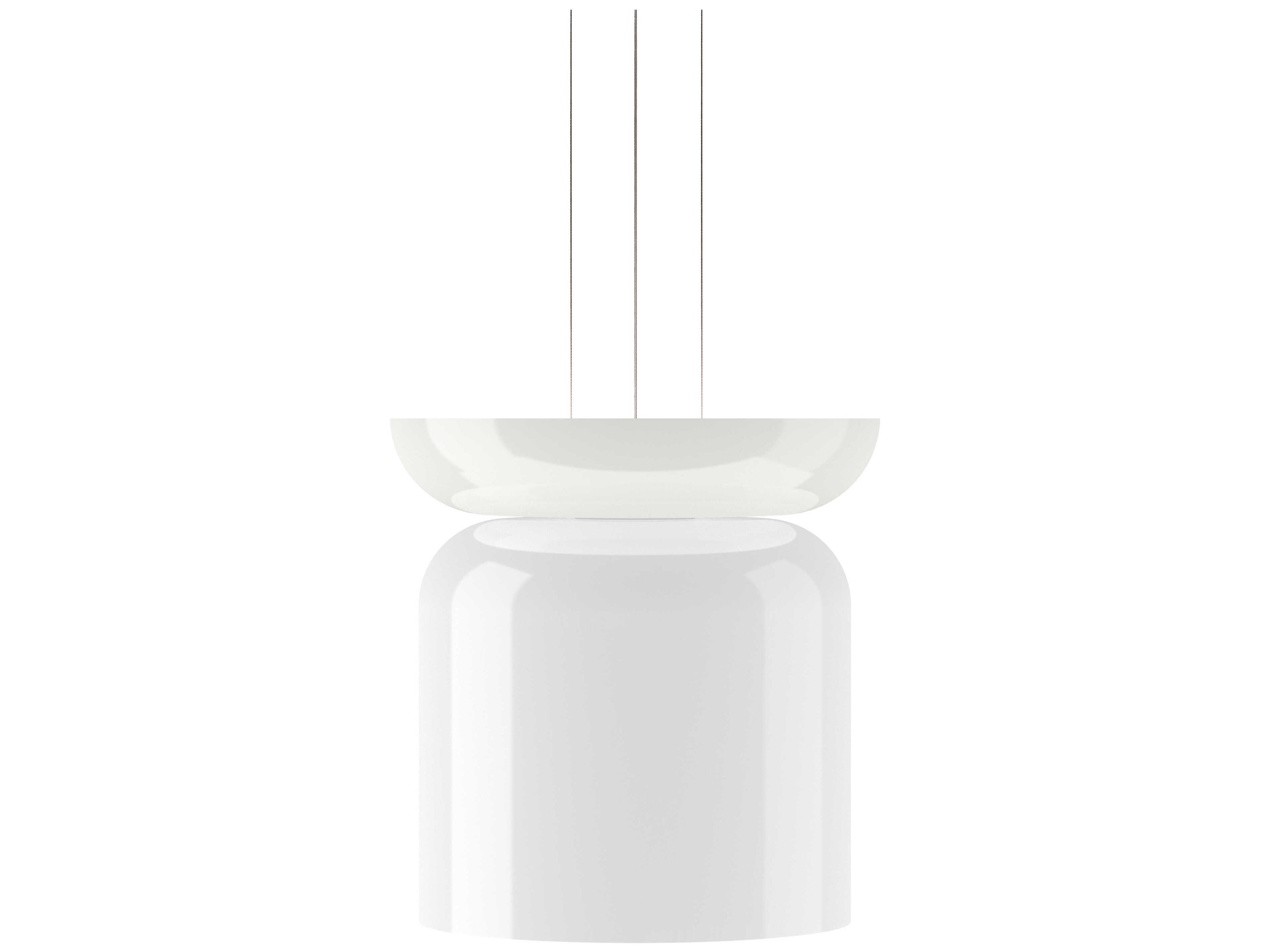 Totem Up and Down 2-Light Opal White Geometric Pendant