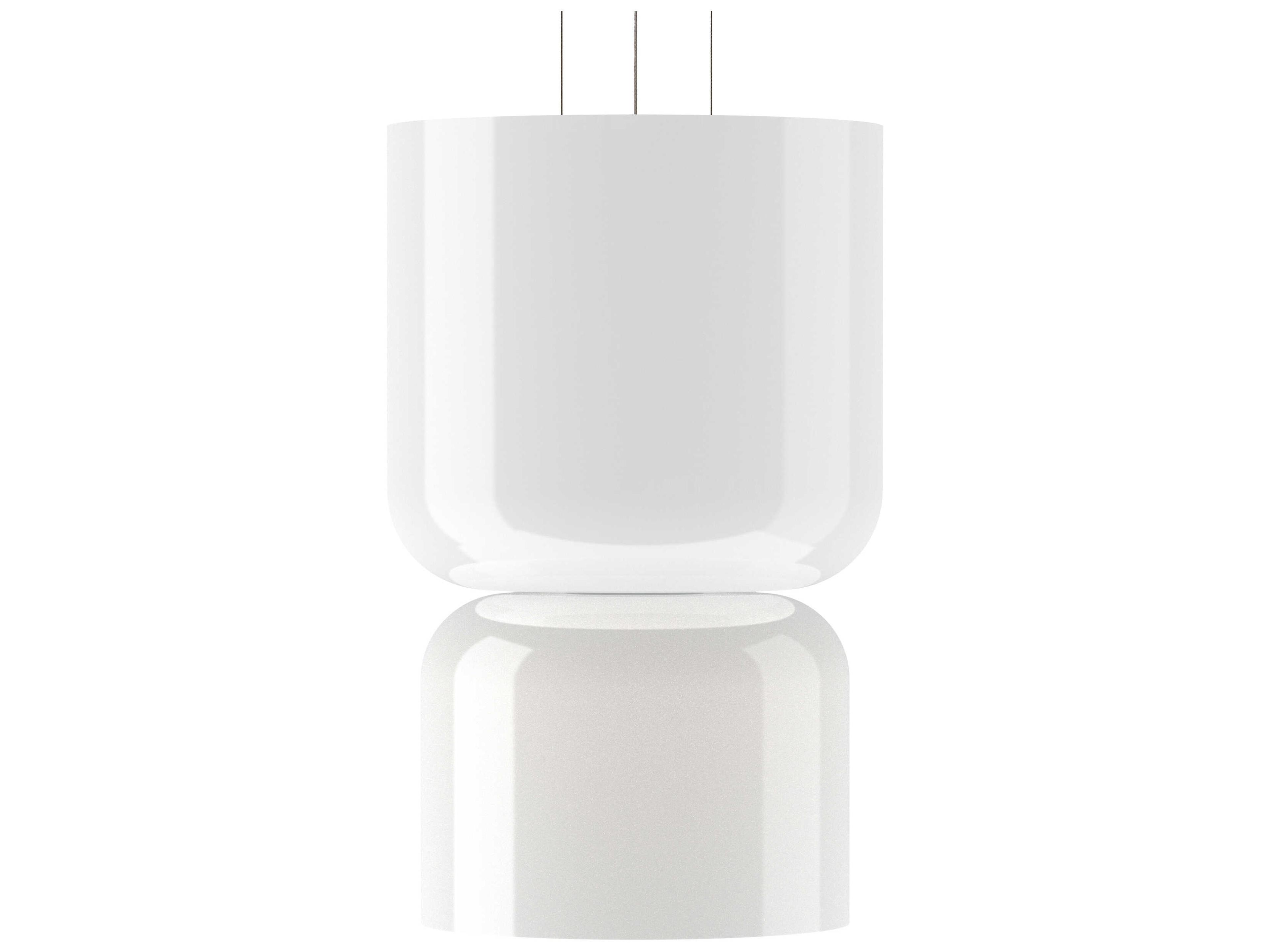 Totem Up and Down 2-Light Opal White Geometric Pendant