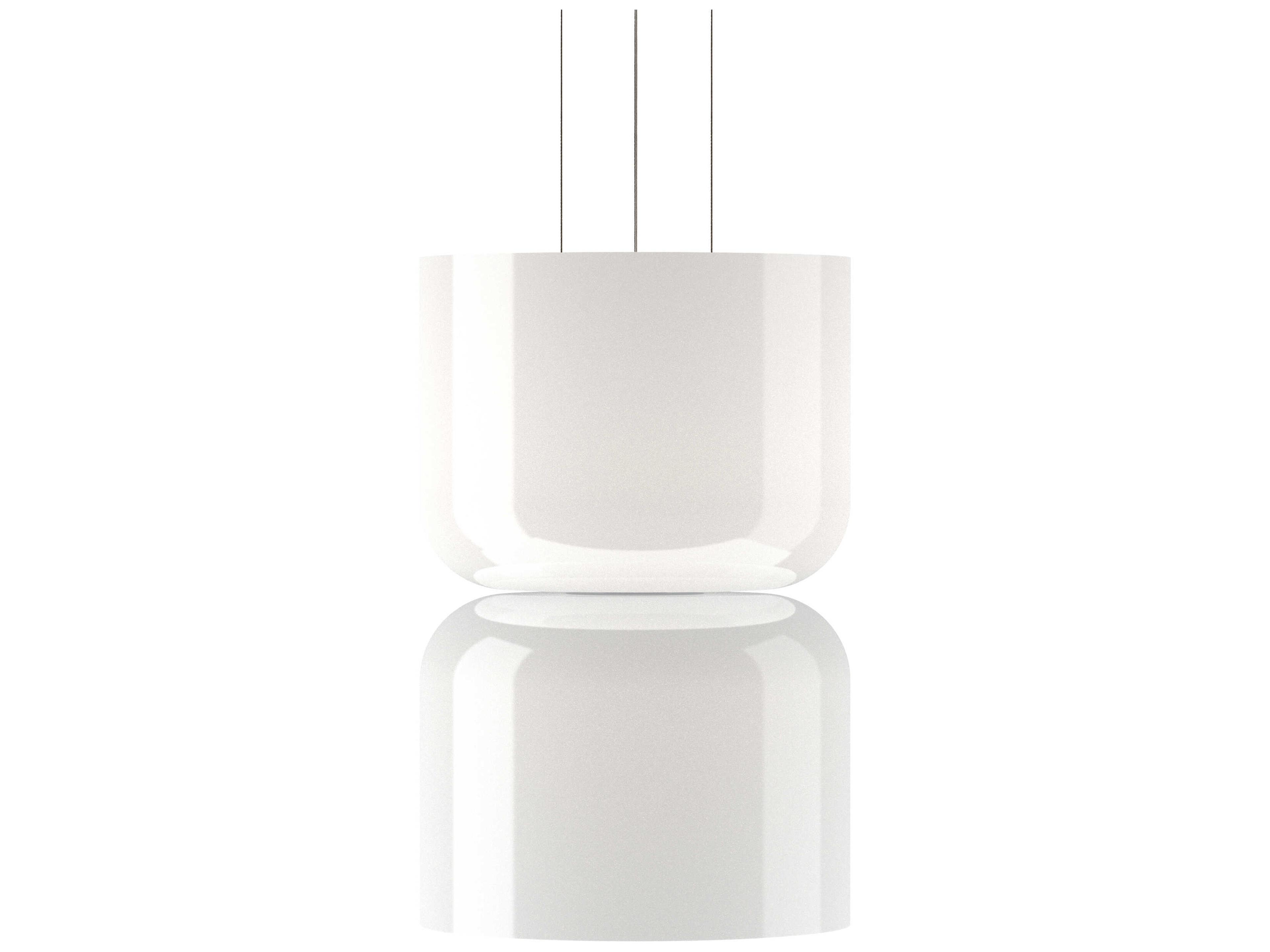 Totem Up and Down 2-Light Opal White Geometric Pendant