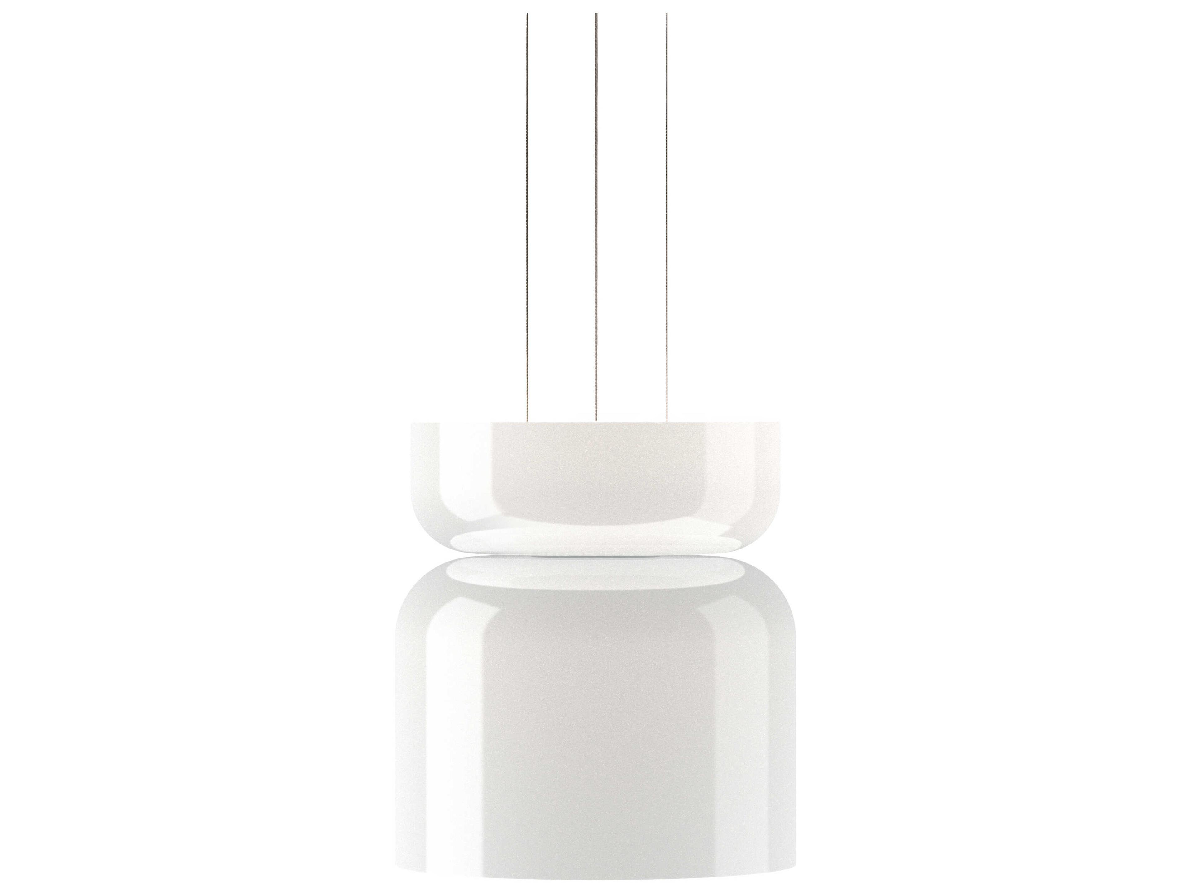 Totem Up and Down 2-Light Opal White Geometric Pendant