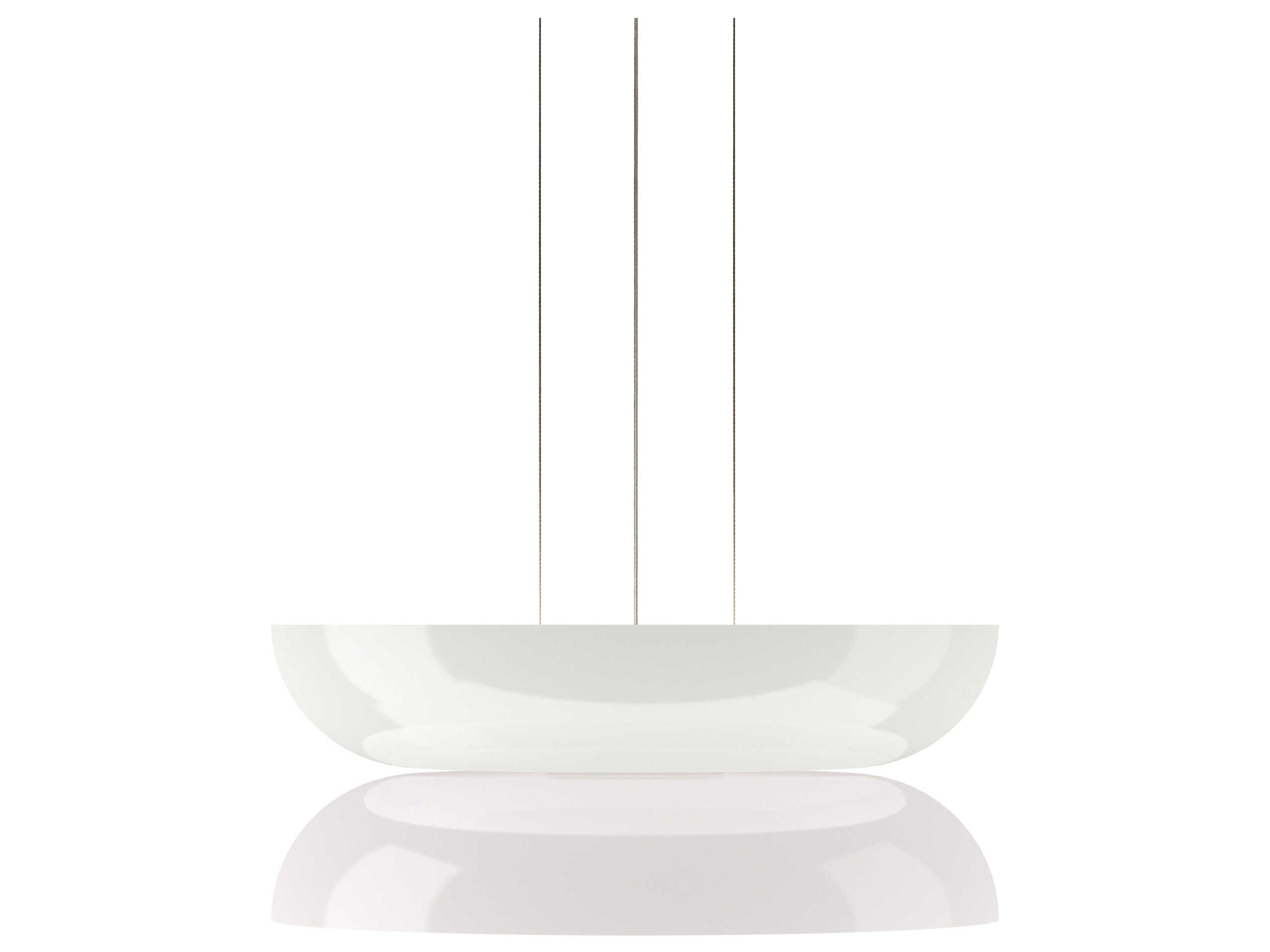 Totem Up and Down 2-Light Opal White Geometric Pendant